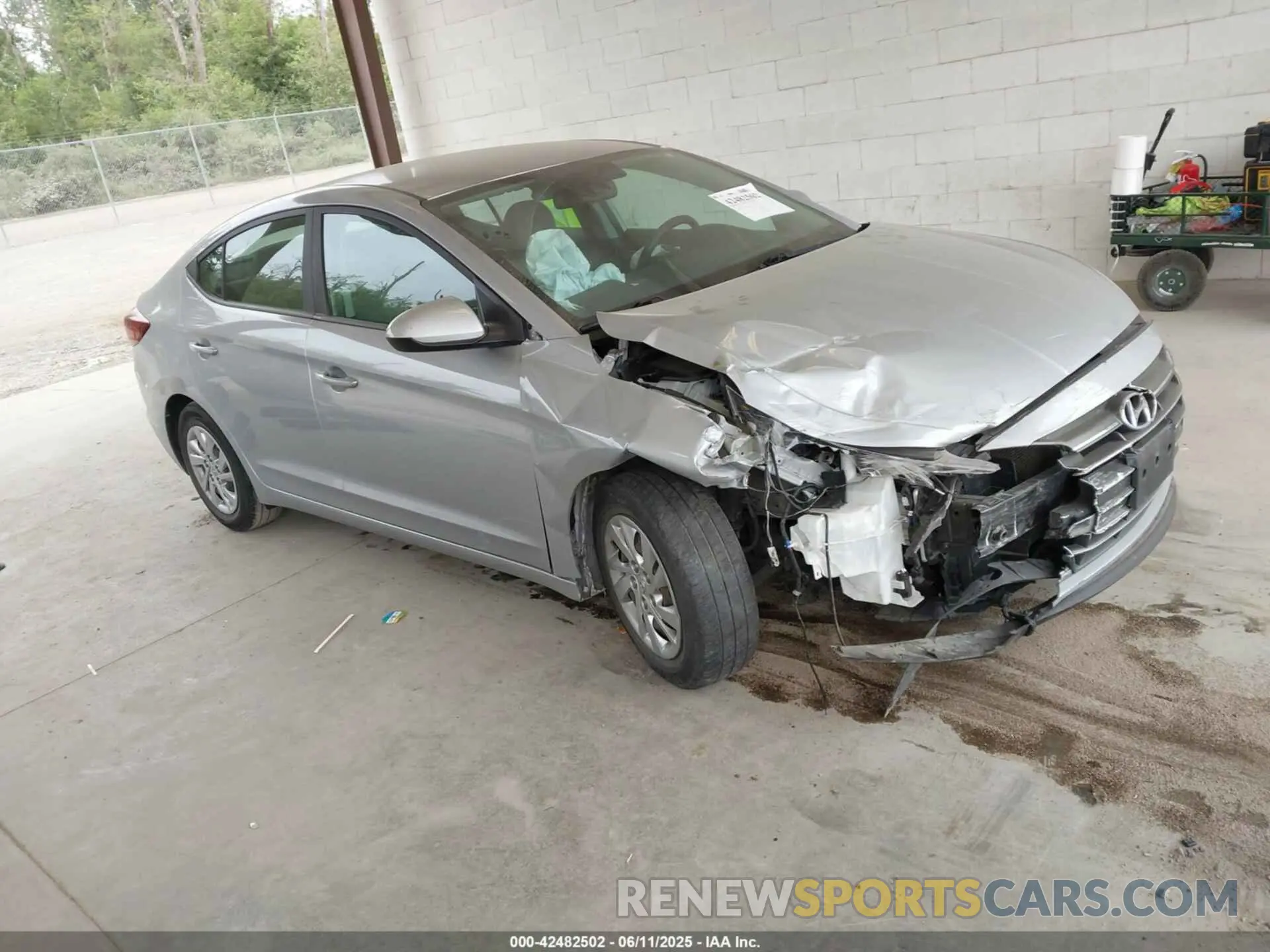 1 Photograph of a damaged car KMHD74LF7LU988357 HYUNDAI ELANTRA 2020