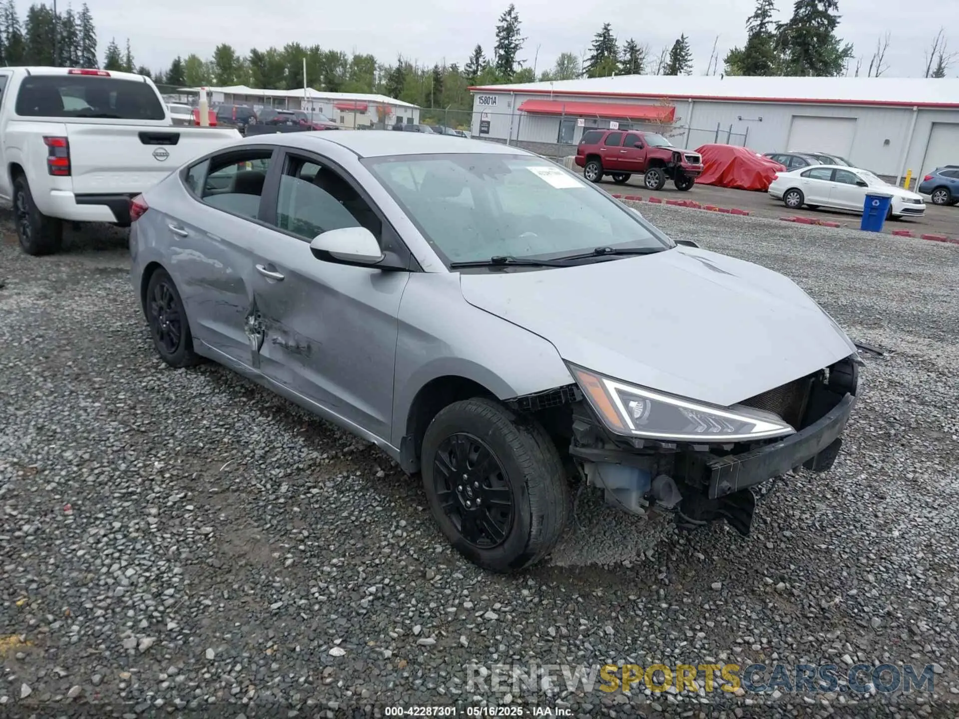 1 Photograph of a damaged car KMHD74LFXLU027803 HYUNDAI ELANTRA 2020