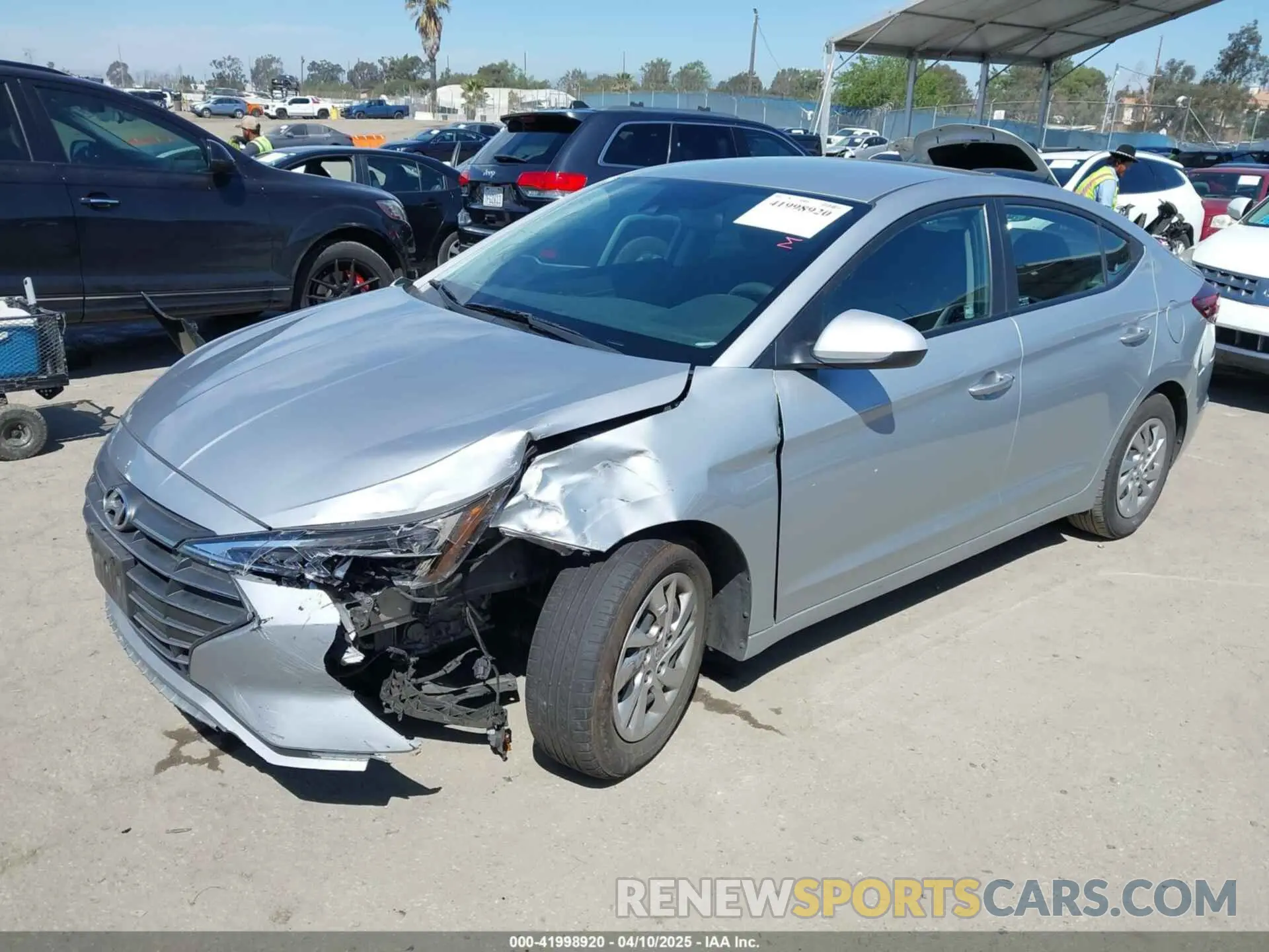 2 Photograph of a damaged car KMHD74LFXLU929559 HYUNDAI ELANTRA 2020