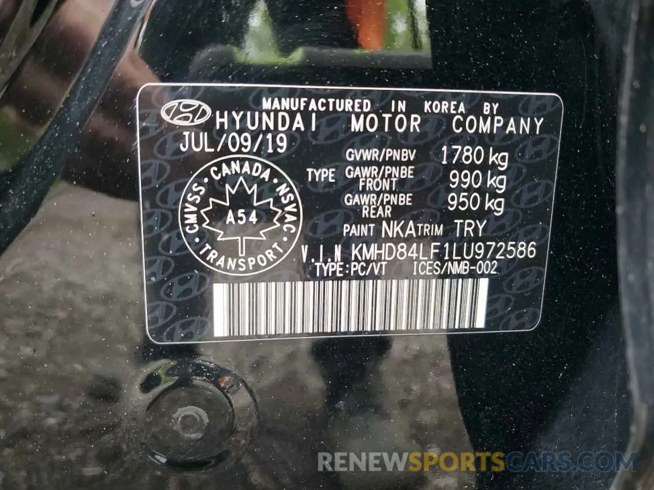 12 Photograph of a damaged car KMHD84LF1LU972586 HYUNDAI ELANTRA 2020