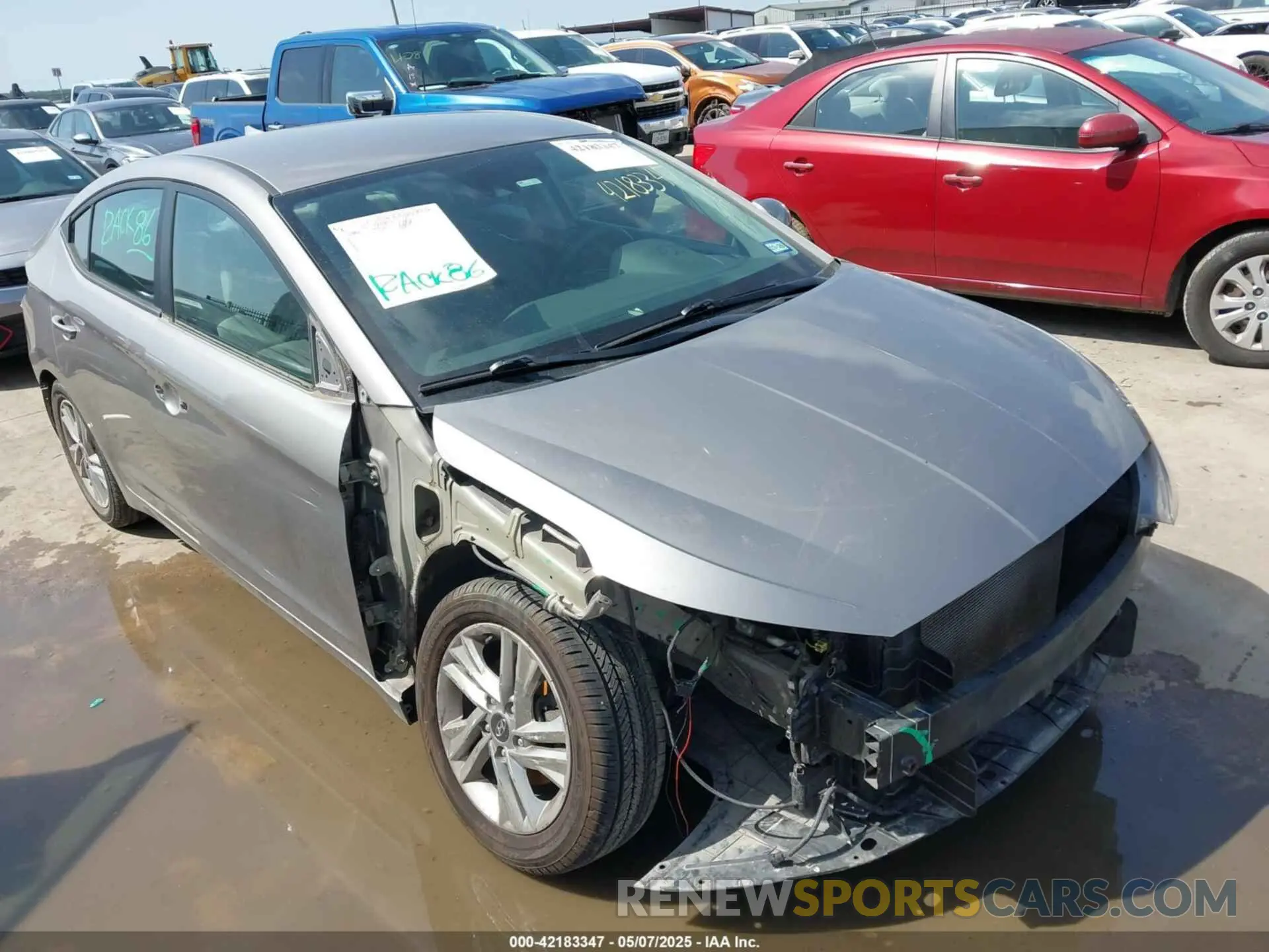 1 Photograph of a damaged car KMHD84LF2LU091797 HYUNDAI ELANTRA 2020