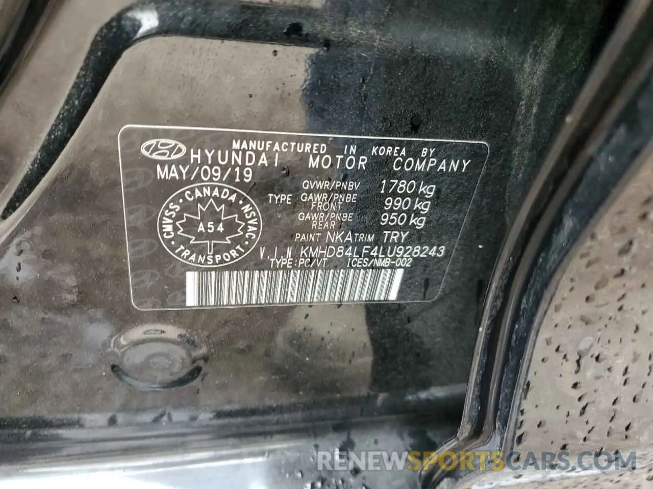 13 Photograph of a damaged car KMHD84LF4LU928243 HYUNDAI ELANTRA 2020