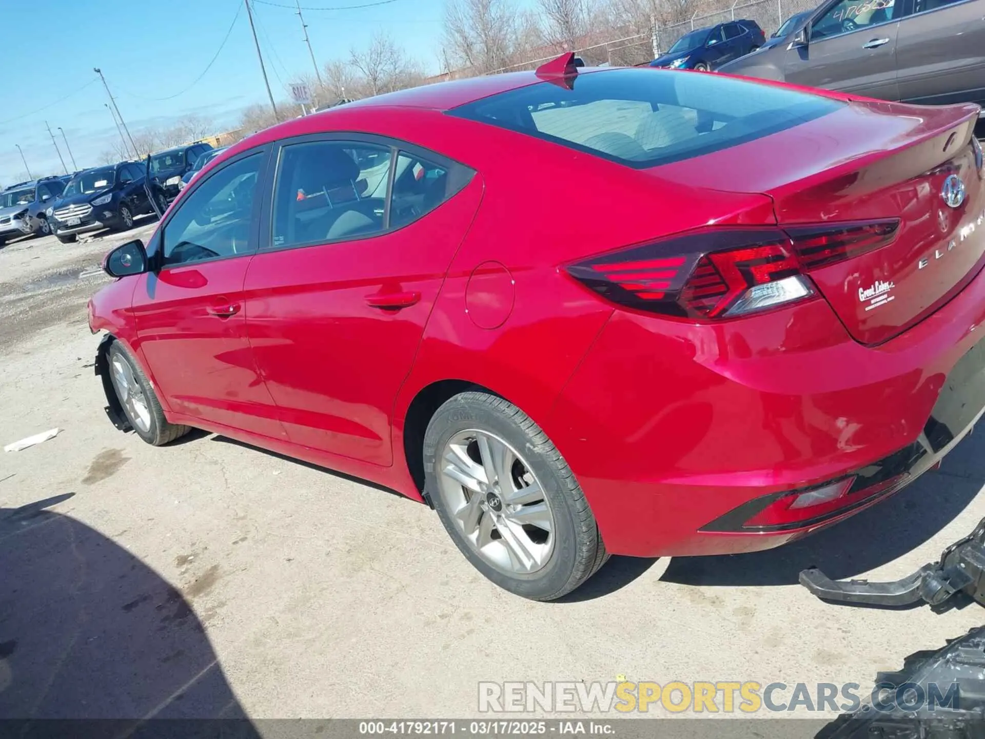 15 Photograph of a damaged car KMHD84LF6LU029187 HYUNDAI ELANTRA 2020