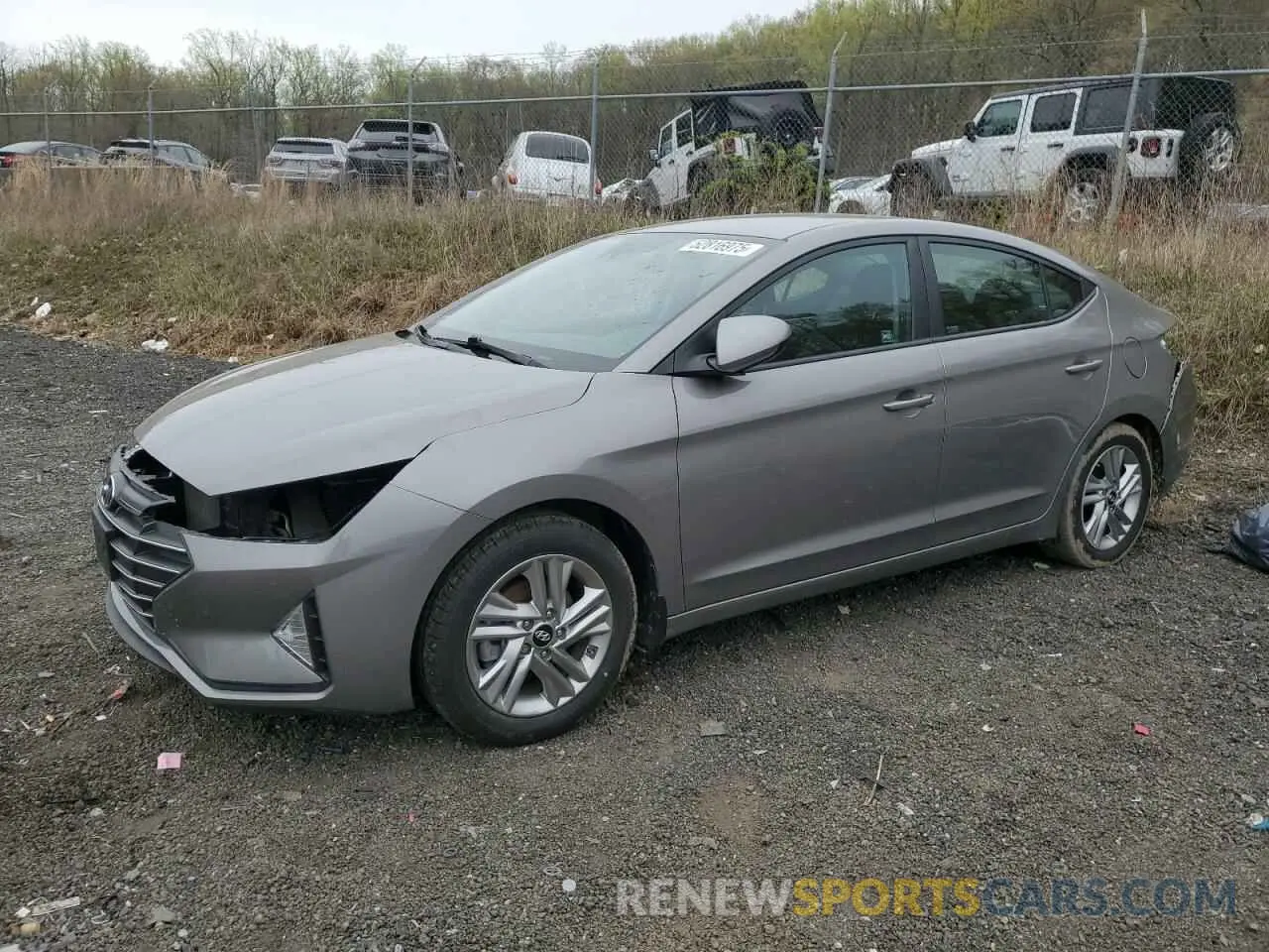 1 Photograph of a damaged car KMHD84LF8LU076723 HYUNDAI ELANTRA 2020