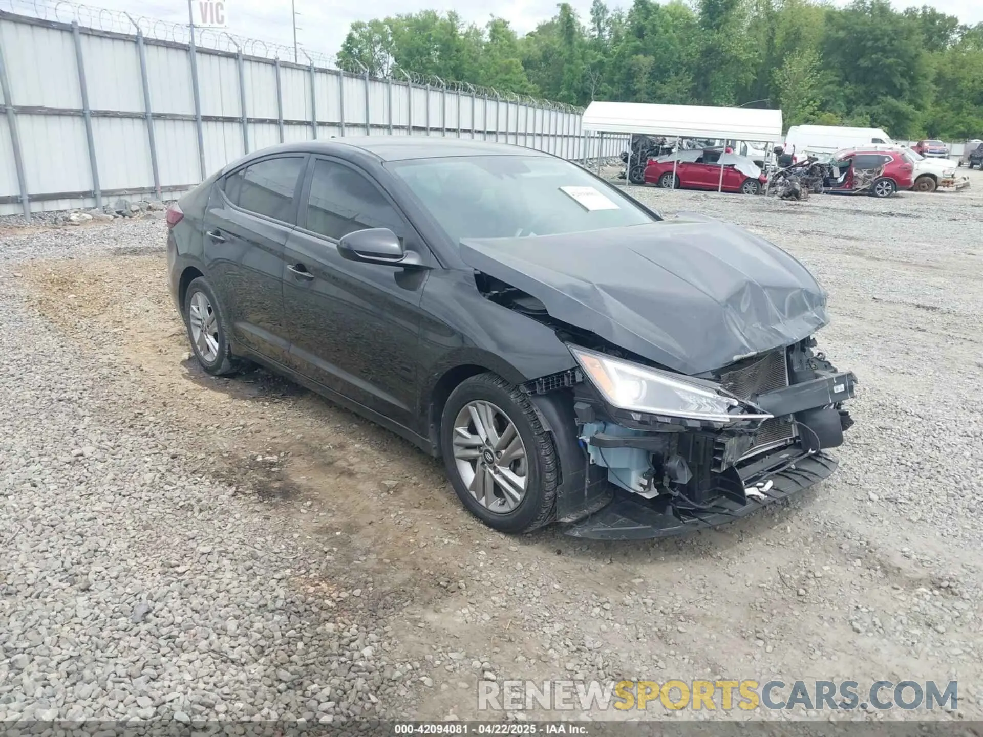 1 Photograph of a damaged car KMHD84LF9LU041317 HYUNDAI ELANTRA 2020