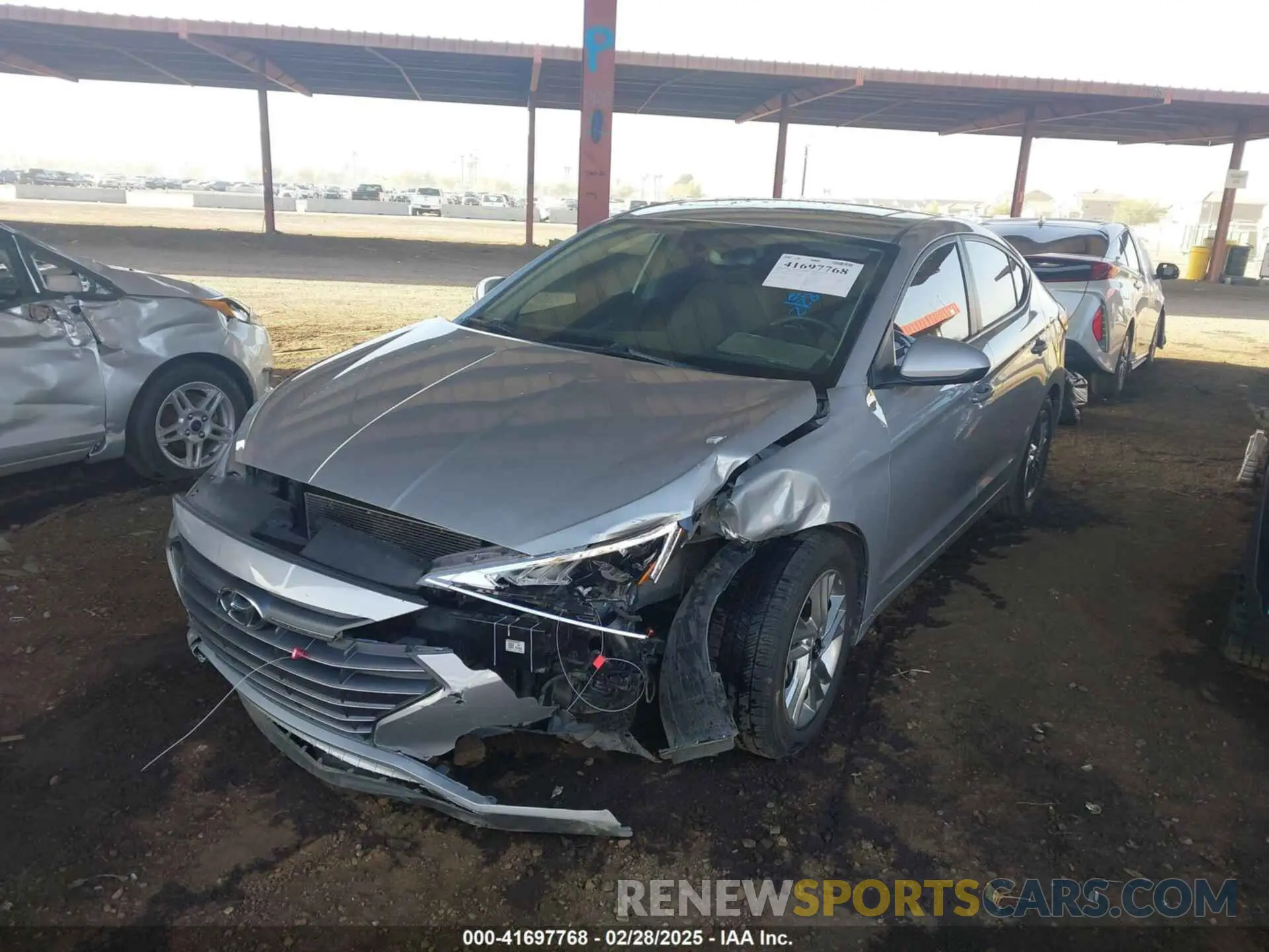 2 Photograph of a damaged car KMHD84LFXLU086010 HYUNDAI ELANTRA 2020