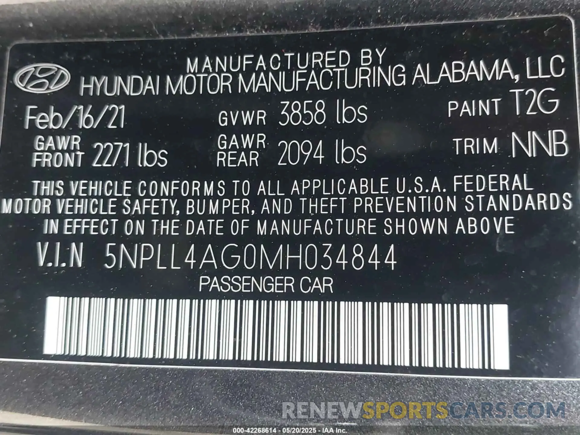 9 Photograph of a damaged car 5NPLL4AG0MH034844 HYUNDAI ELANTRA 2021