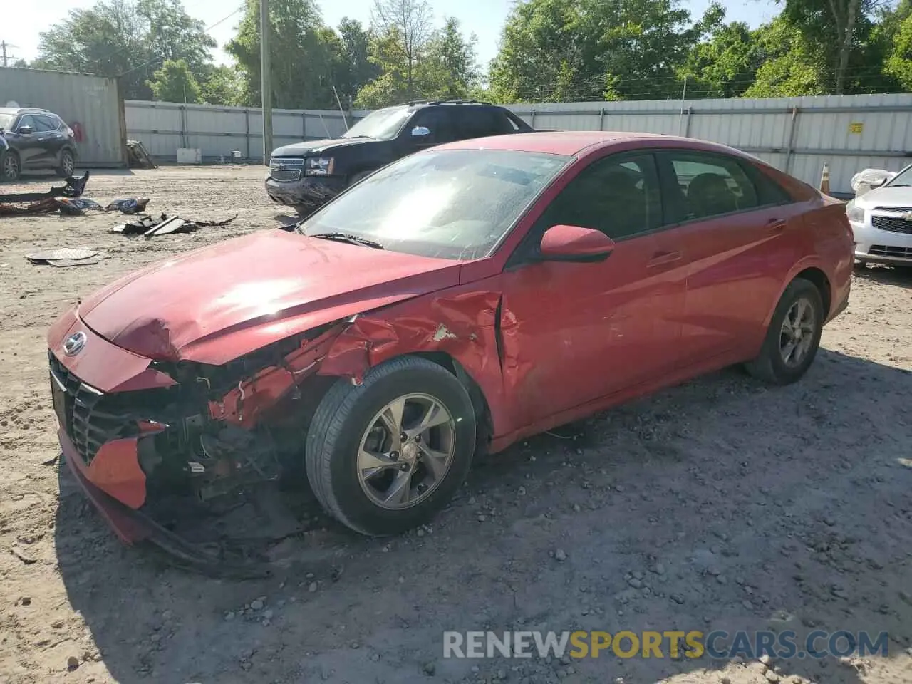 1 Photograph of a damaged car 5NPLL4AG0MH047514 HYUNDAI ELANTRA 2021