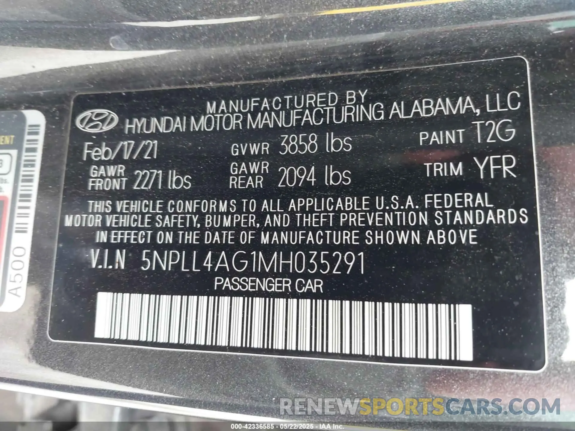 9 Photograph of a damaged car 5NPLL4AG1MH035291 HYUNDAI ELANTRA 2021