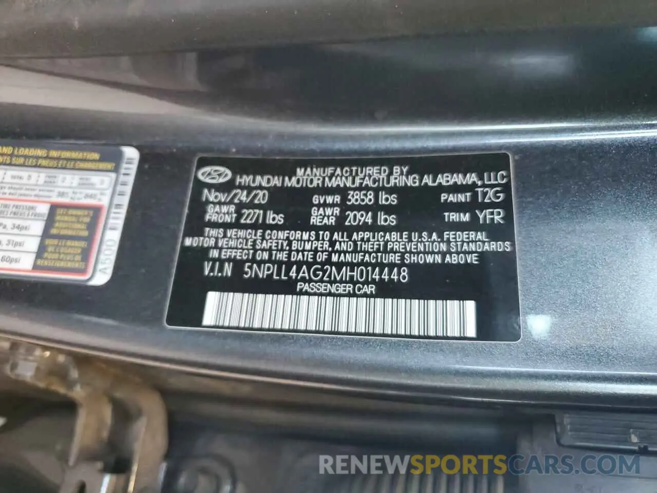 12 Photograph of a damaged car 5NPLL4AG2MH014448 HYUNDAI ELANTRA 2021
