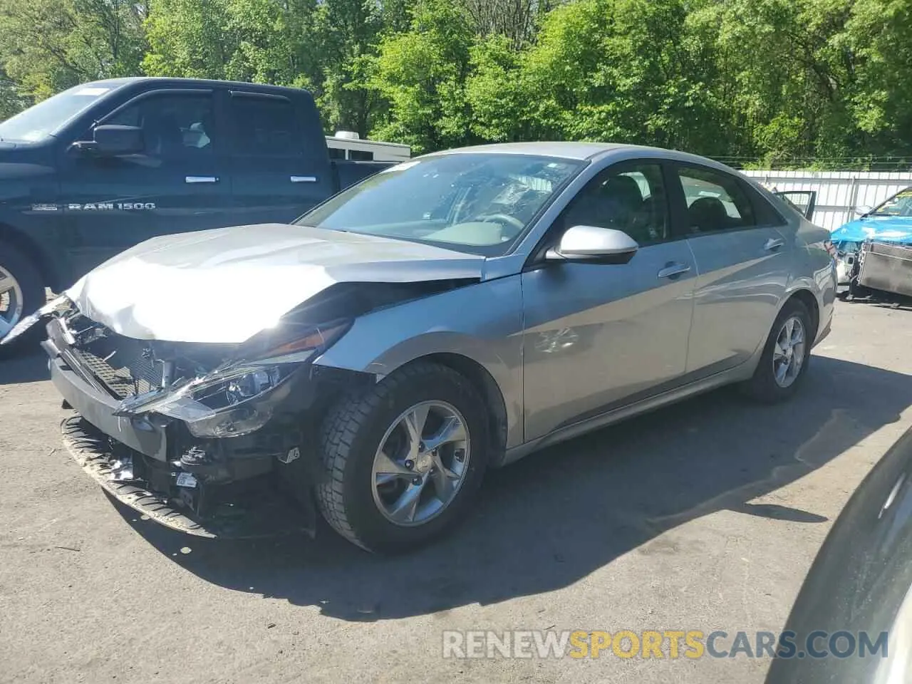 1 Photograph of a damaged car 5NPLL4AG2MH042086 HYUNDAI ELANTRA 2021