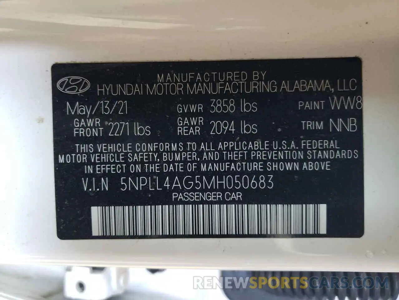 12 Photograph of a damaged car 5NPLL4AG5MH050683 HYUNDAI ELANTRA 2021