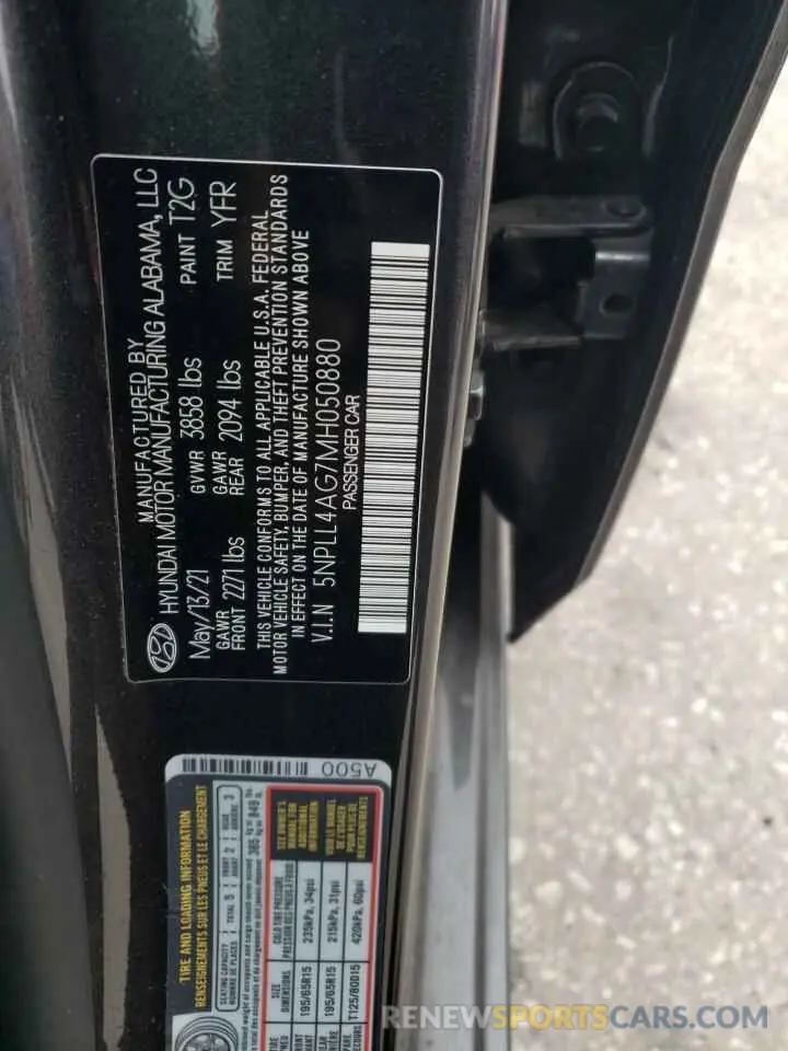 14 Photograph of a damaged car 5NPLL4AG7MH050880 HYUNDAI ELANTRA 2021