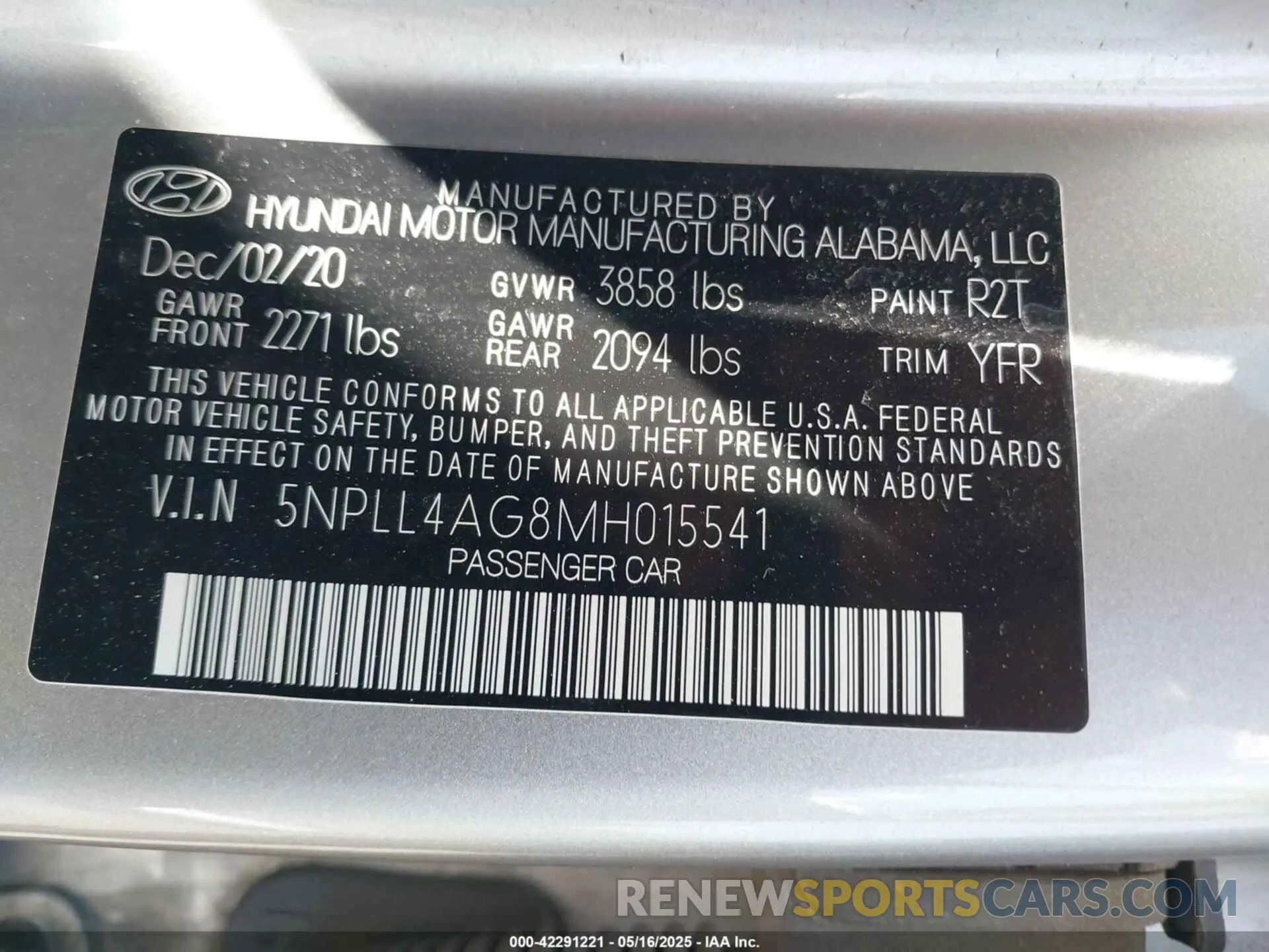 9 Photograph of a damaged car 5NPLL4AG8MH015541 HYUNDAI ELANTRA 2021