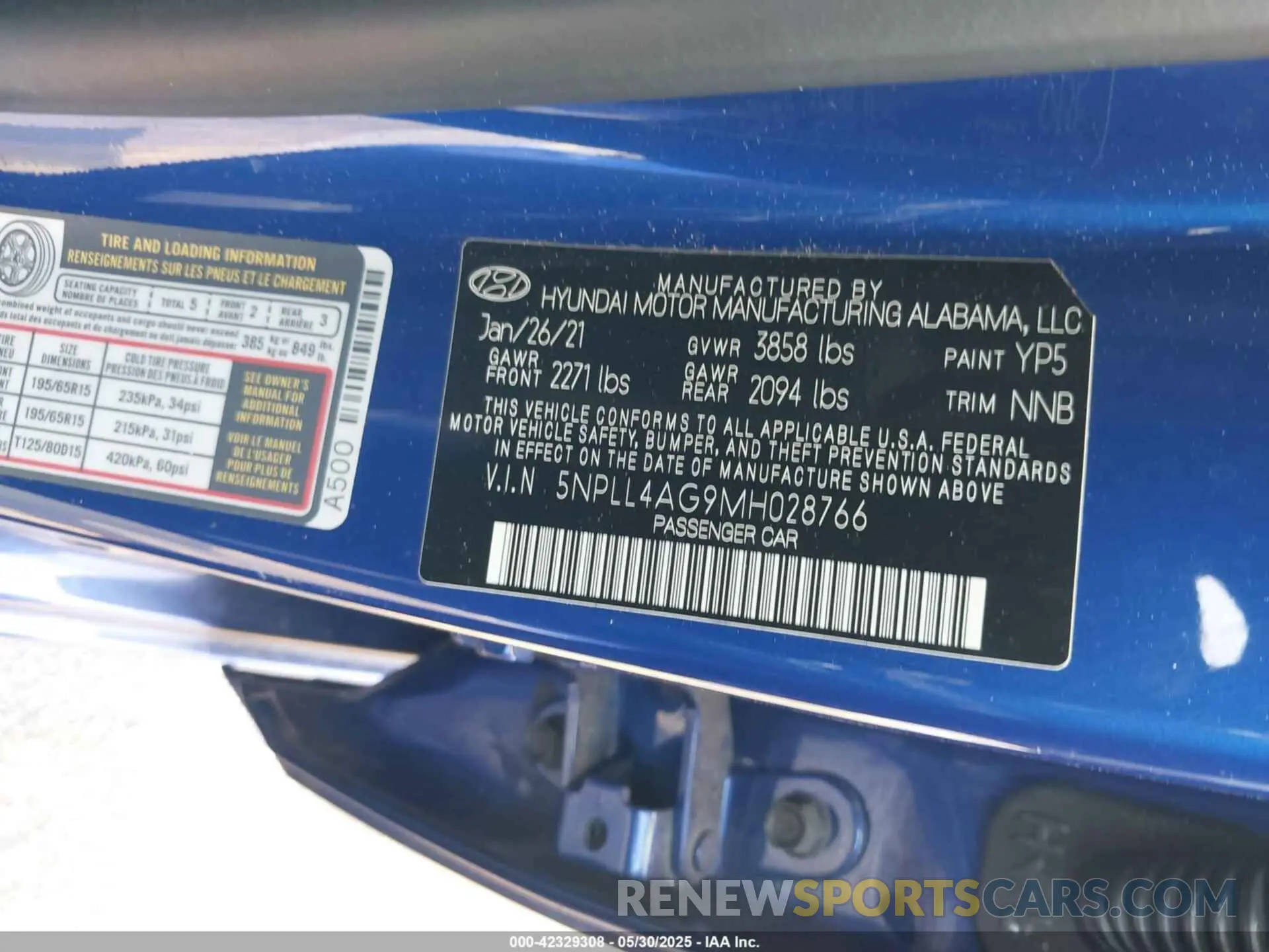 9 Photograph of a damaged car 5NPLL4AG9MH028766 HYUNDAI ELANTRA 2021
