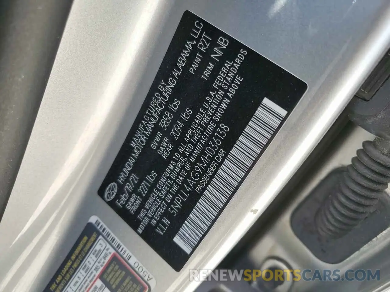 13 Photograph of a damaged car 5NPLL4AG9MH036138 HYUNDAI ELANTRA 2021