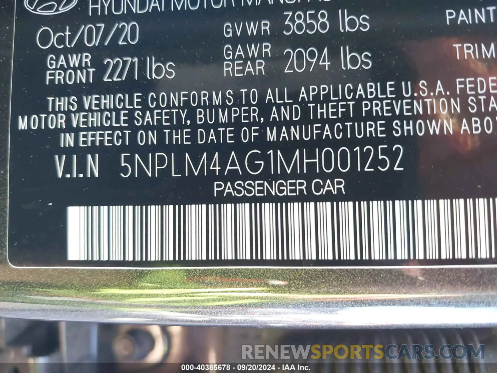 9 Photograph of a damaged car 5NPLM4AG1MH001252 HYUNDAI ELANTRA 2021