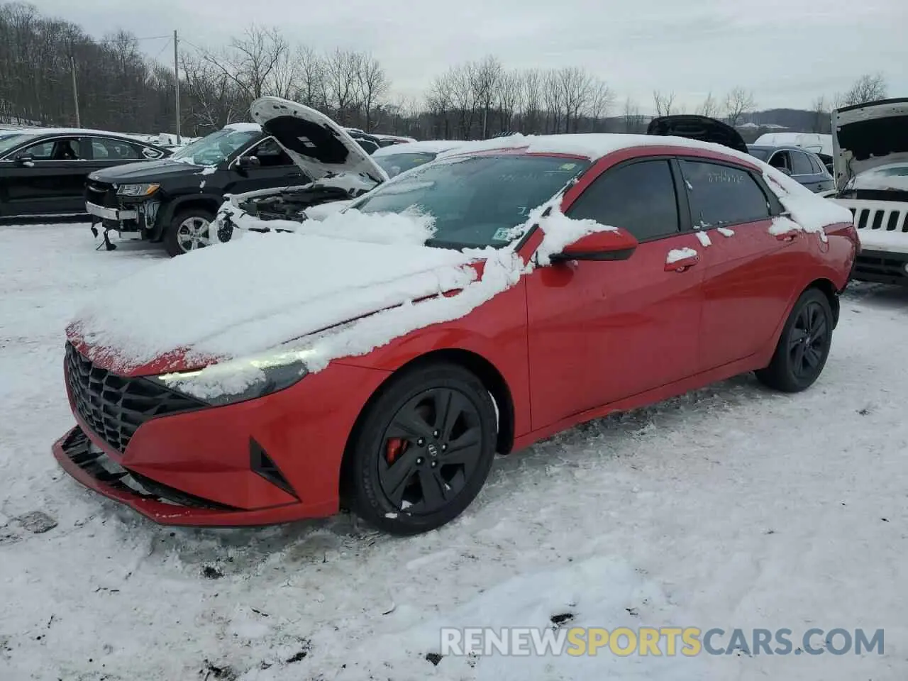 1 Photograph of a damaged car 5NPLM4AG1MH006418 HYUNDAI ELANTRA 2021