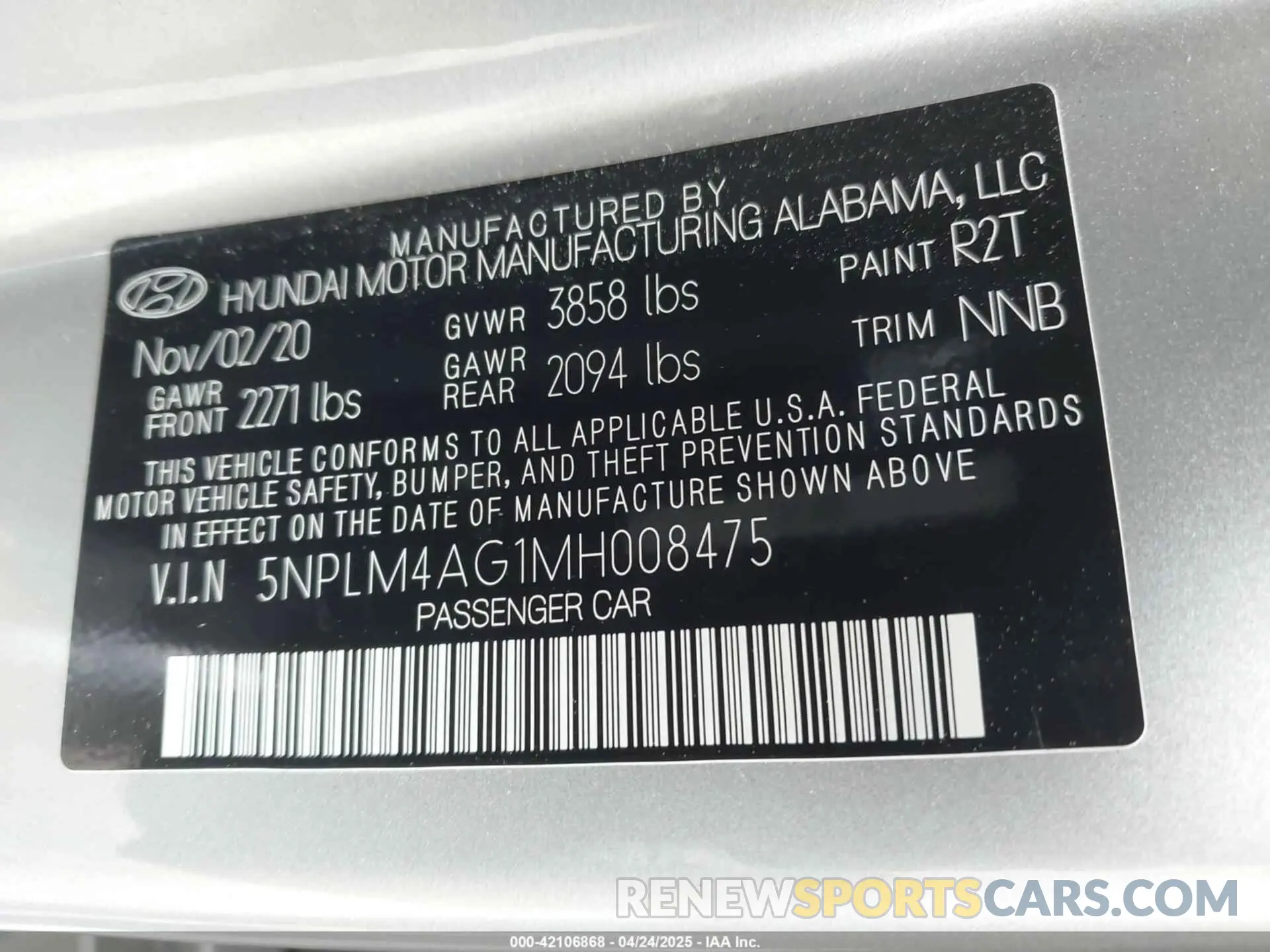 9 Photograph of a damaged car 5NPLM4AG1MH008475 HYUNDAI ELANTRA 2021