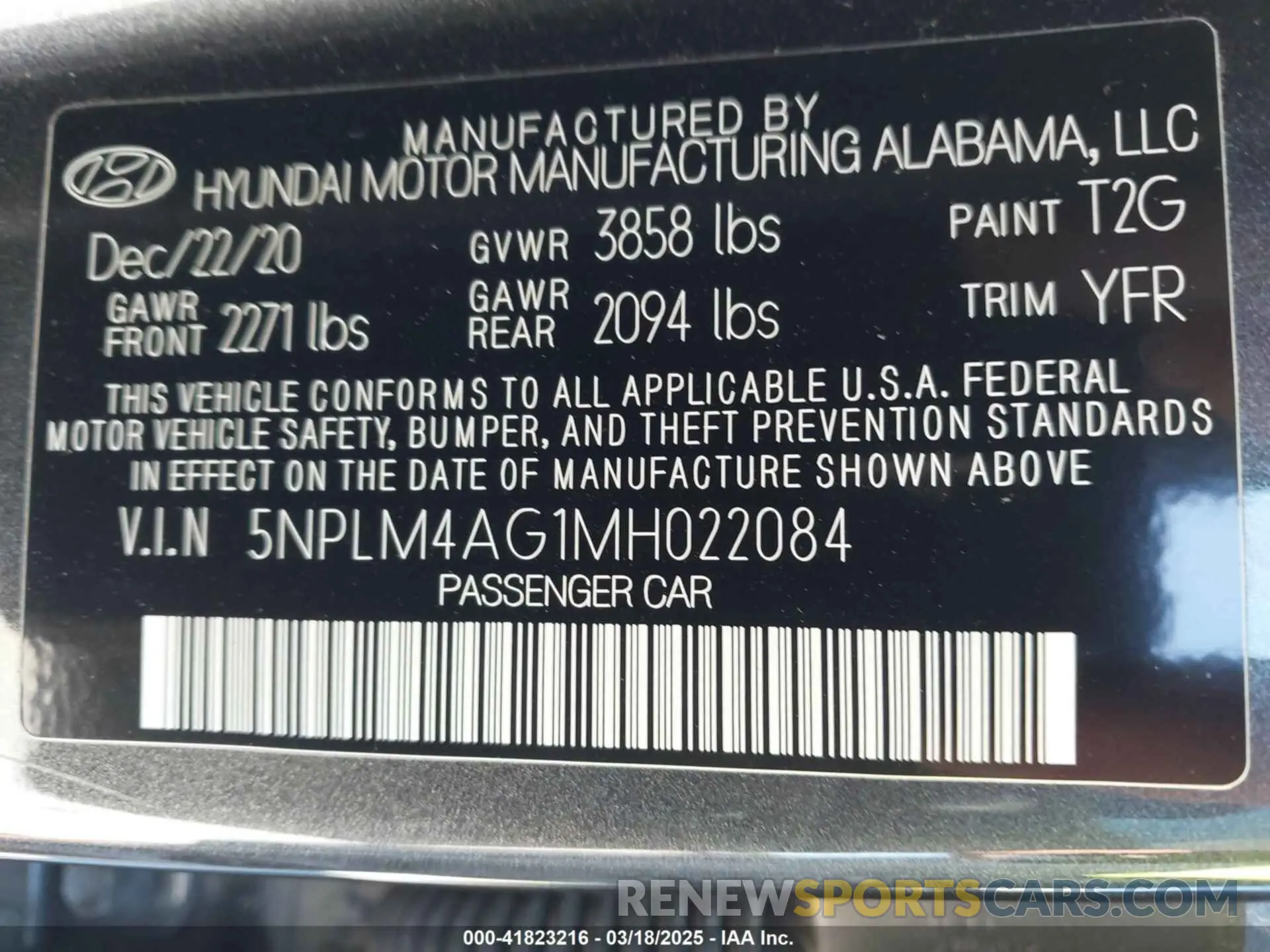 9 Photograph of a damaged car 5NPLM4AG1MH022084 HYUNDAI ELANTRA 2021