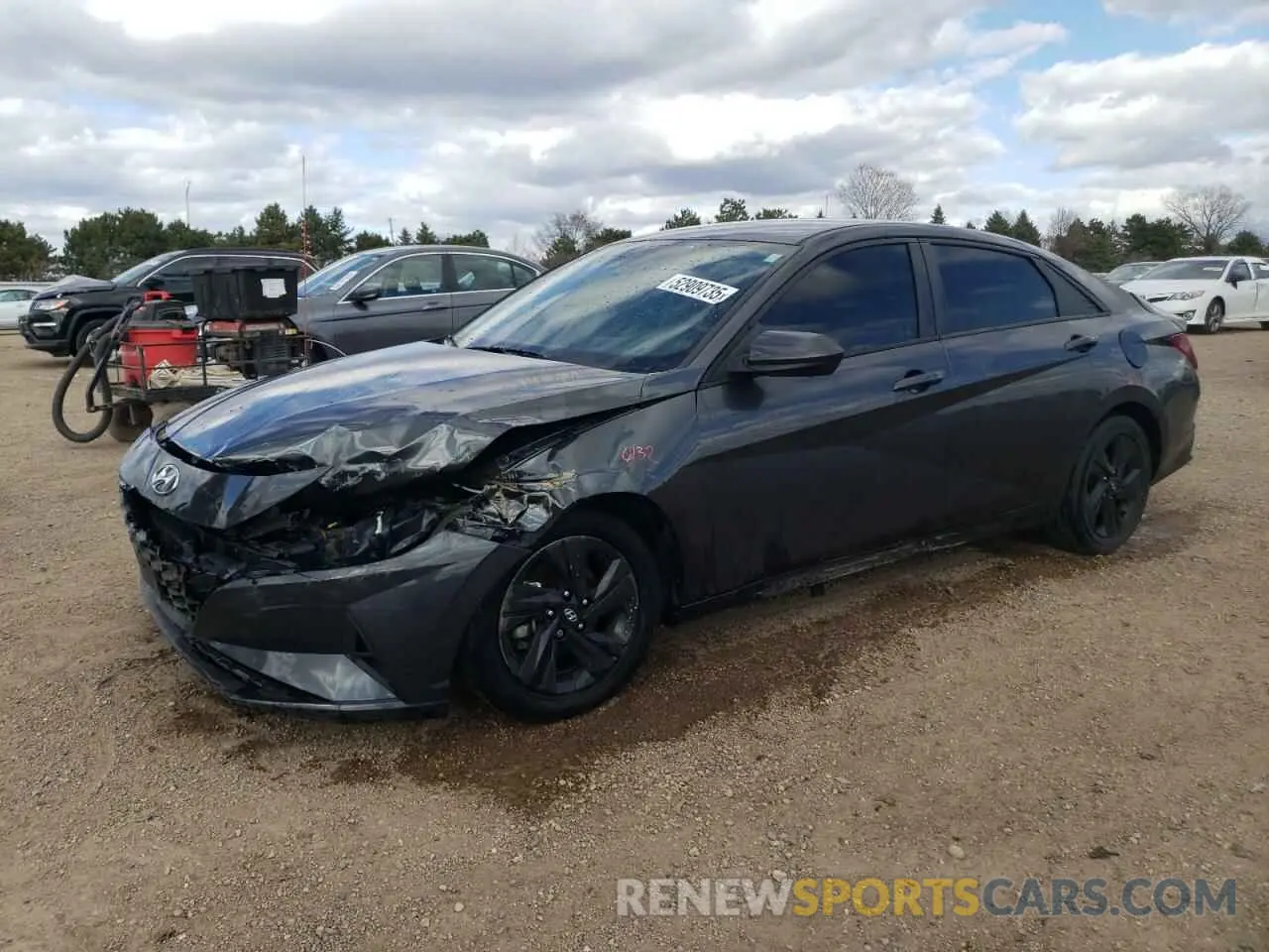 1 Photograph of a damaged car 5NPLM4AG3MH002225 HYUNDAI ELANTRA 2021