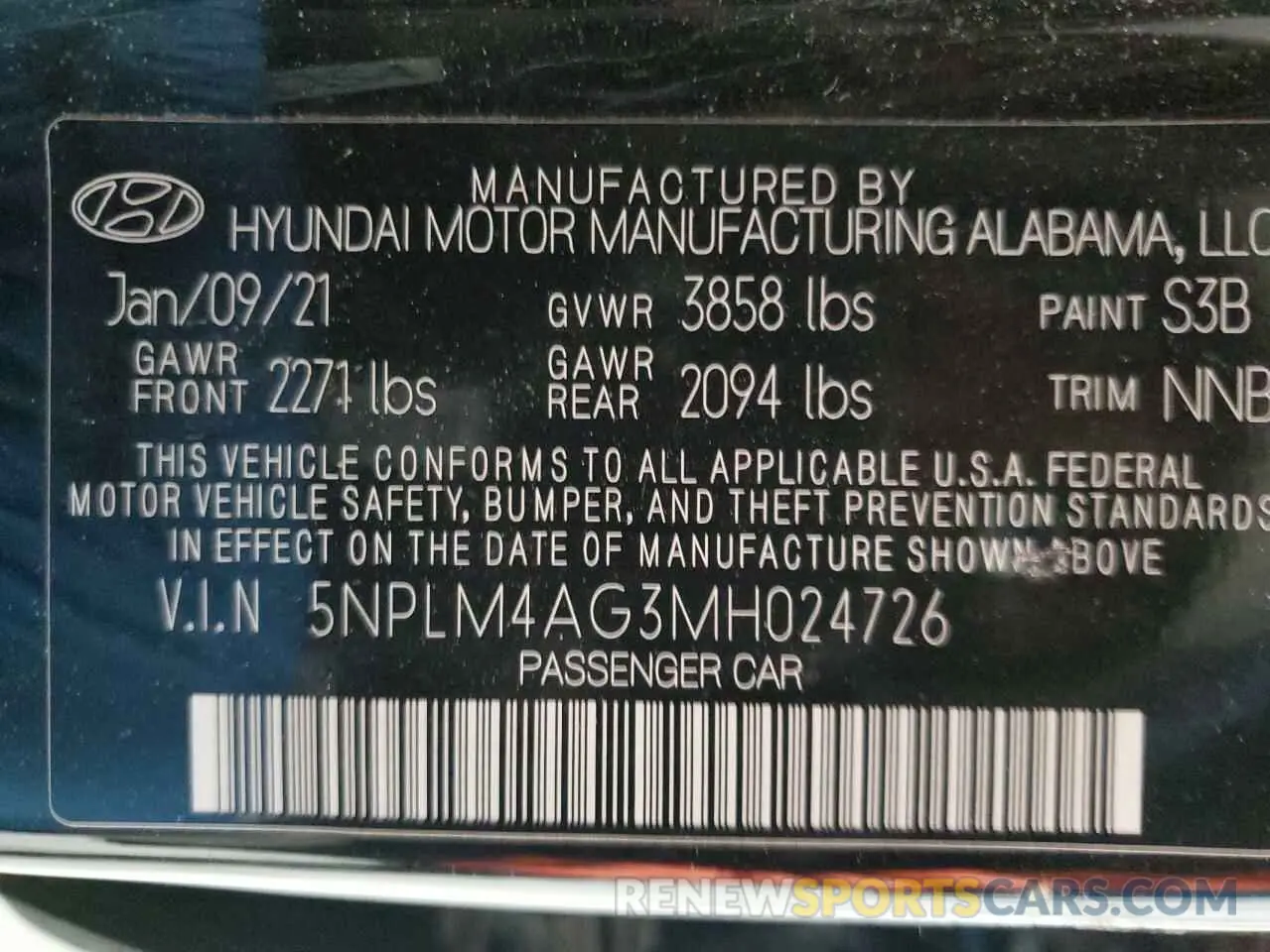 13 Photograph of a damaged car 5NPLM4AG3MH024726 HYUNDAI ELANTRA 2021