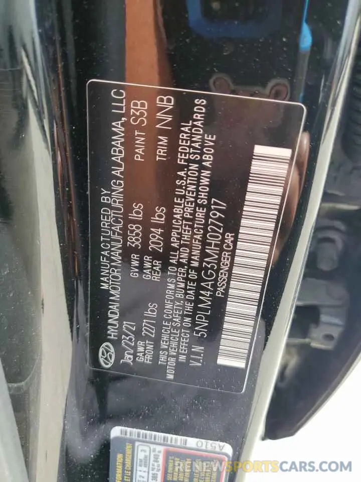 15 Photograph of a damaged car 5NPLM4AG3MH027917 HYUNDAI ELANTRA 2021
