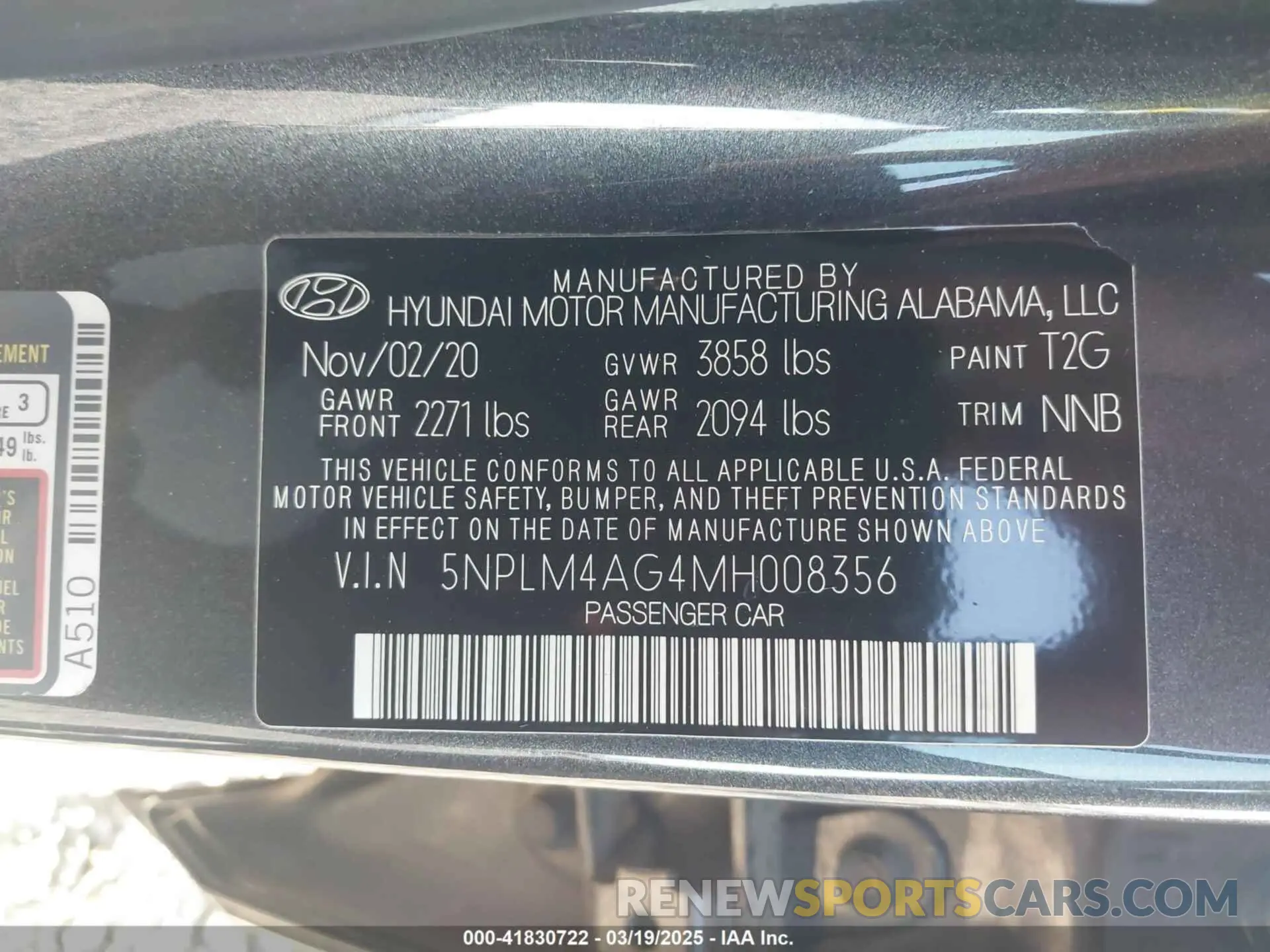 9 Photograph of a damaged car 5NPLM4AG4MH008356 HYUNDAI ELANTRA 2021