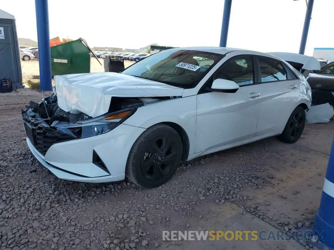1 Photograph of a damaged car 5NPLM4AG4MH022595 HYUNDAI ELANTRA 2021
