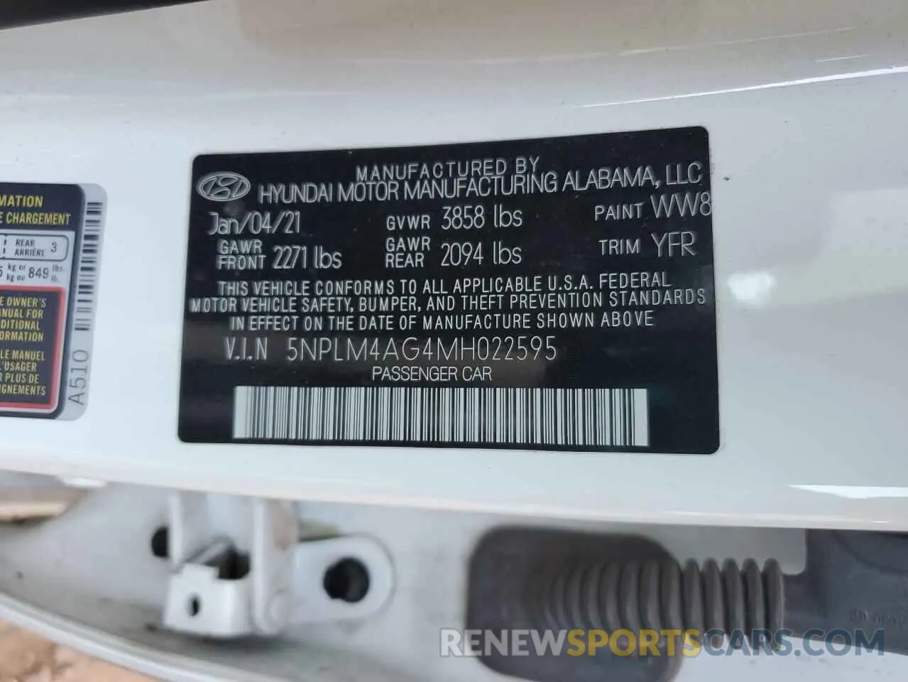 13 Photograph of a damaged car 5NPLM4AG4MH022595 HYUNDAI ELANTRA 2021