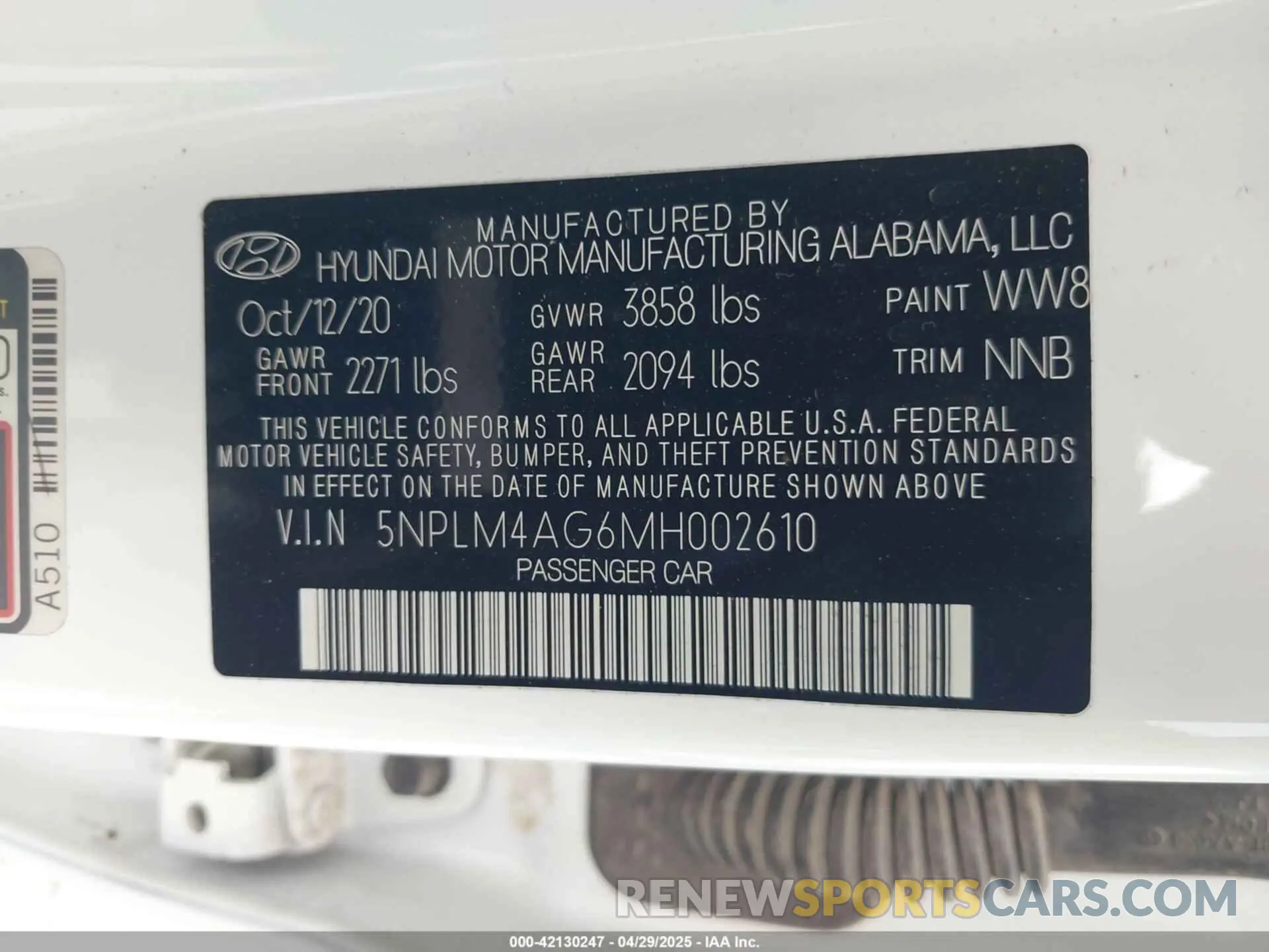 9 Photograph of a damaged car 5NPLM4AG6MH002610 HYUNDAI ELANTRA 2021