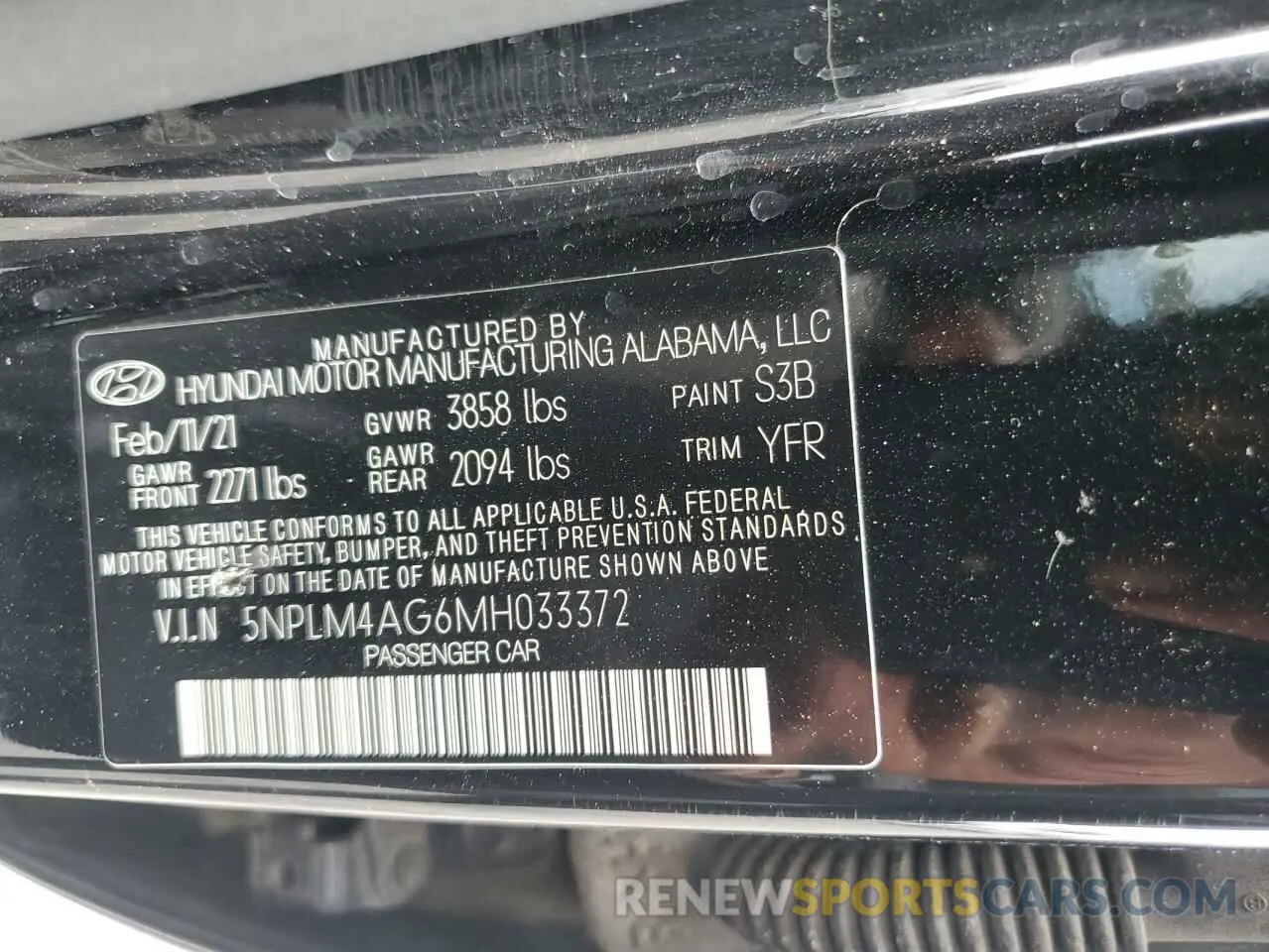 14 Photograph of a damaged car 5NPLM4AG6MH033372 HYUNDAI ELANTRA 2021