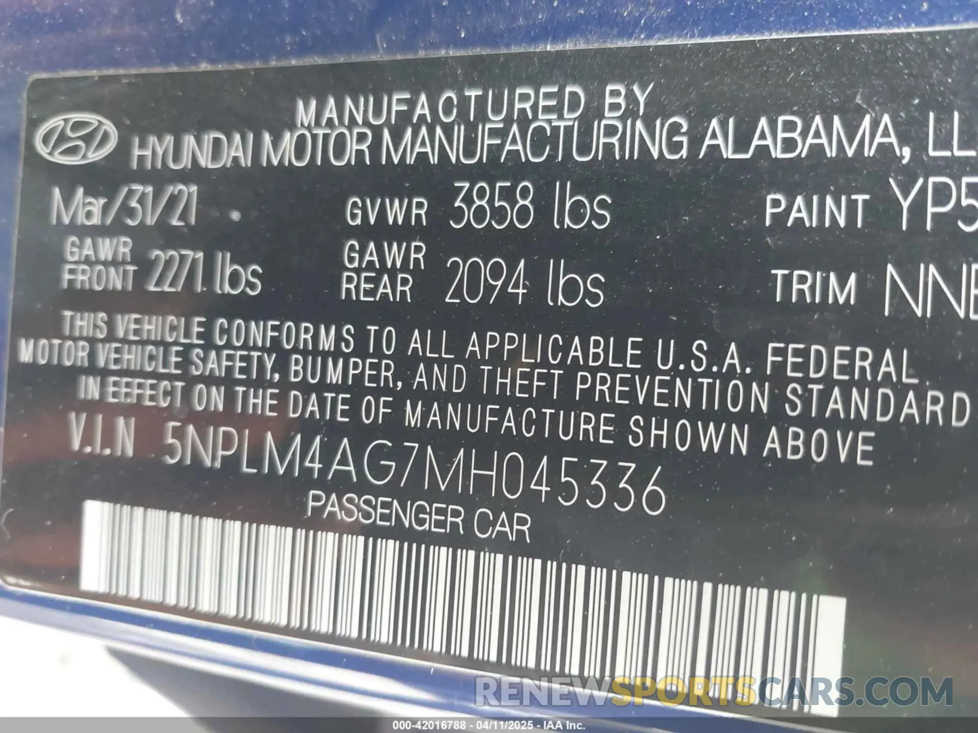 9 Photograph of a damaged car 5NPLM4AG7MH045336 HYUNDAI ELANTRA 2021