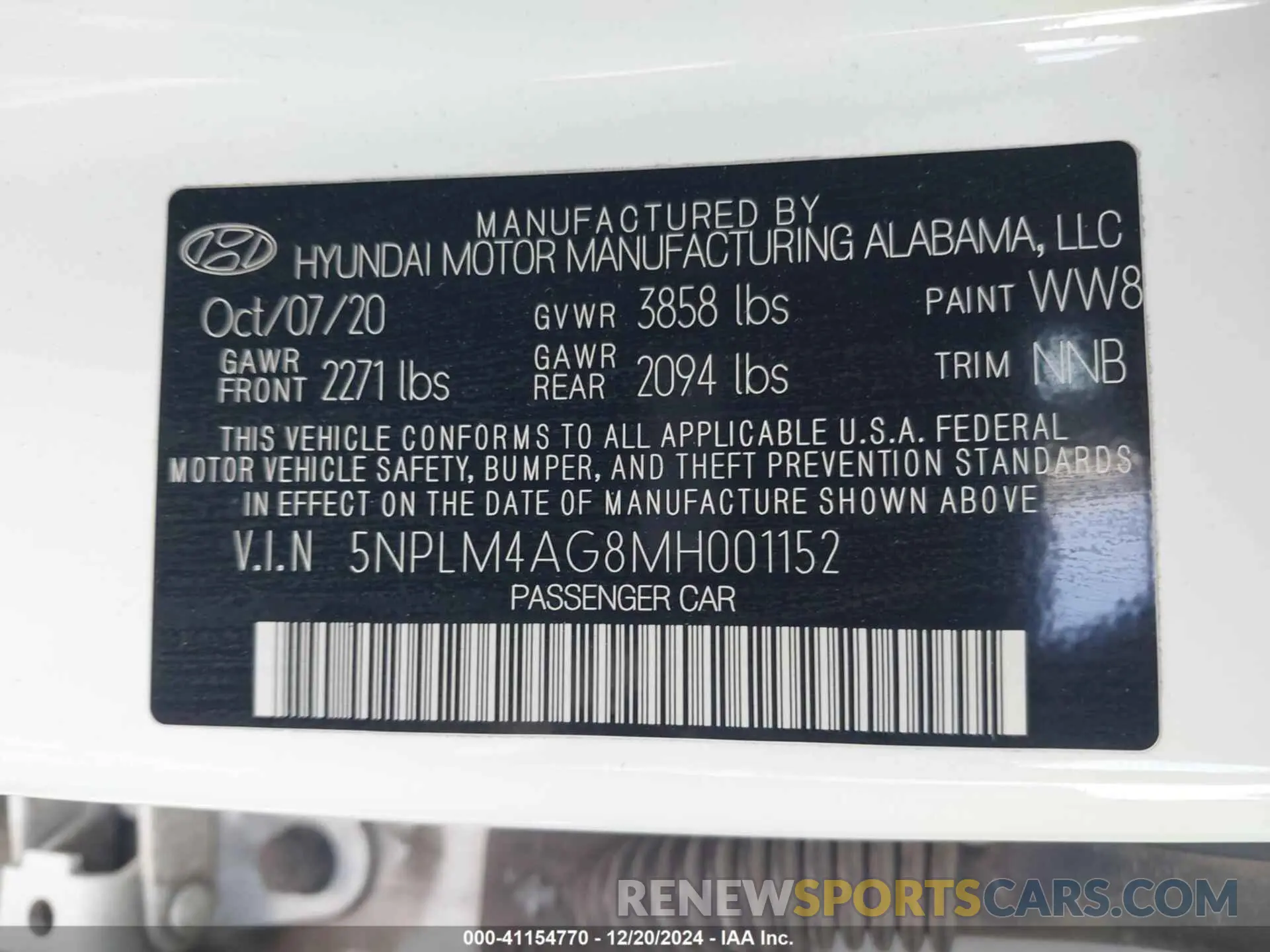 9 Photograph of a damaged car 5NPLM4AG8MH001152 HYUNDAI ELANTRA 2021
