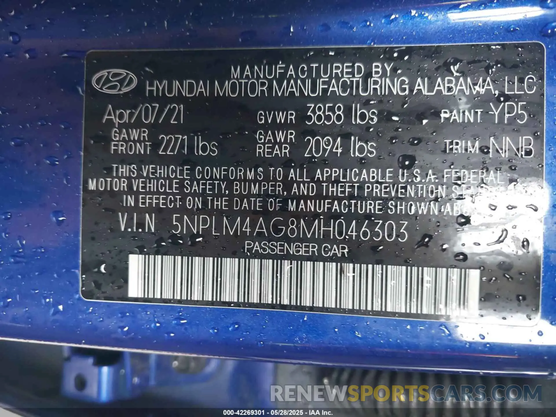 9 Photograph of a damaged car 5NPLM4AG8MH046303 HYUNDAI ELANTRA 2021