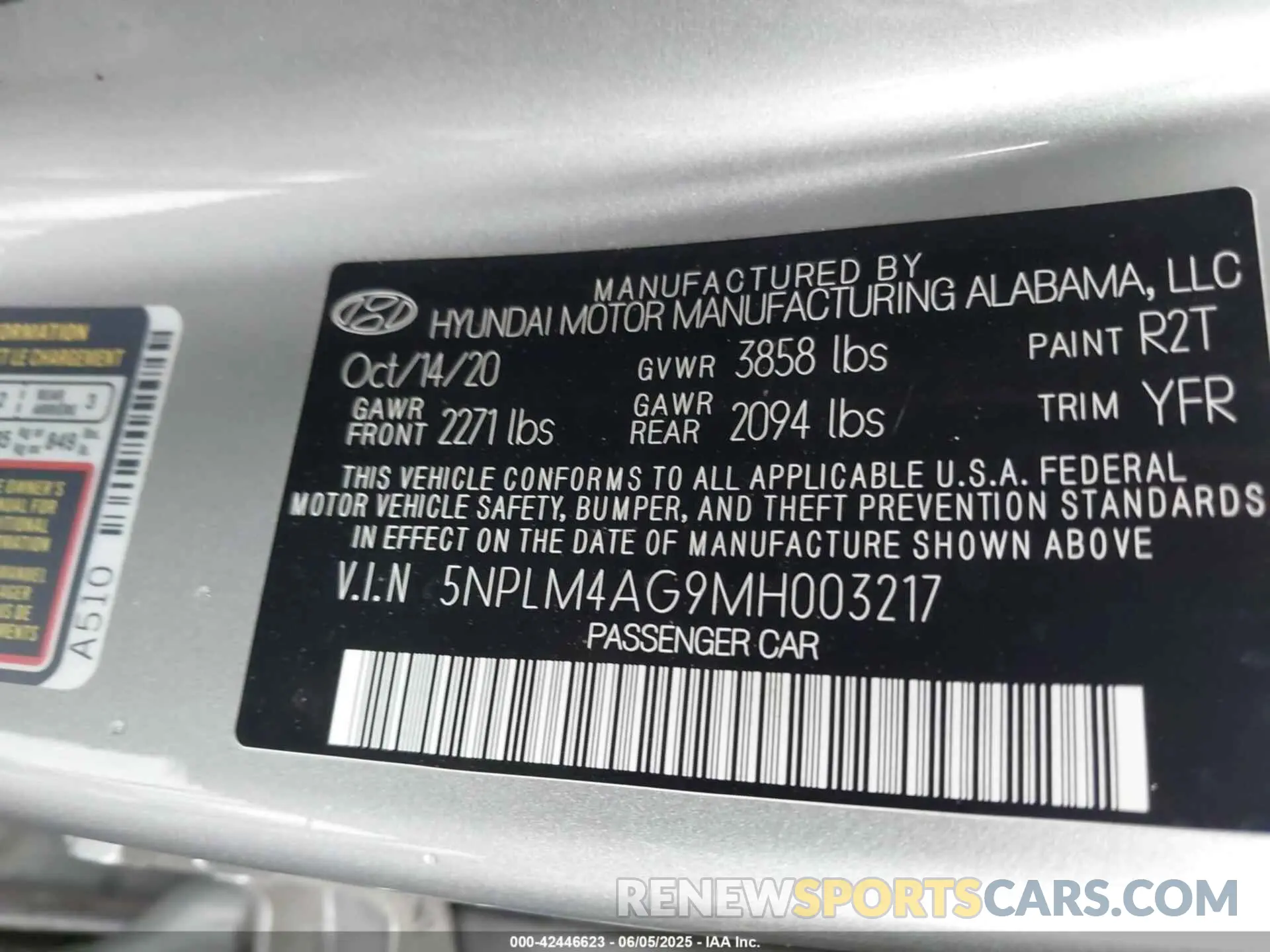 9 Photograph of a damaged car 5NPLM4AG9MH003217 HYUNDAI ELANTRA 2021