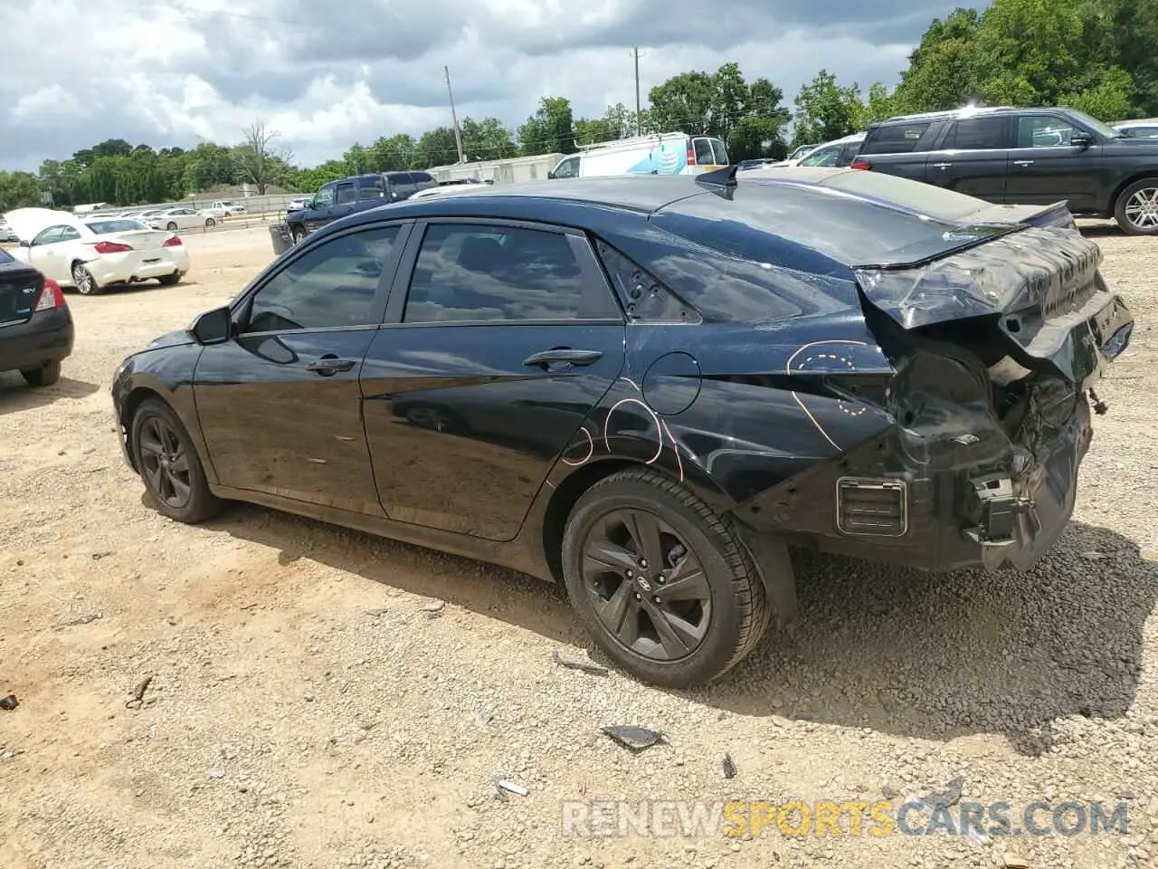 2 Photograph of a damaged car 5NPLM4AG9MH013553 HYUNDAI ELANTRA 2021