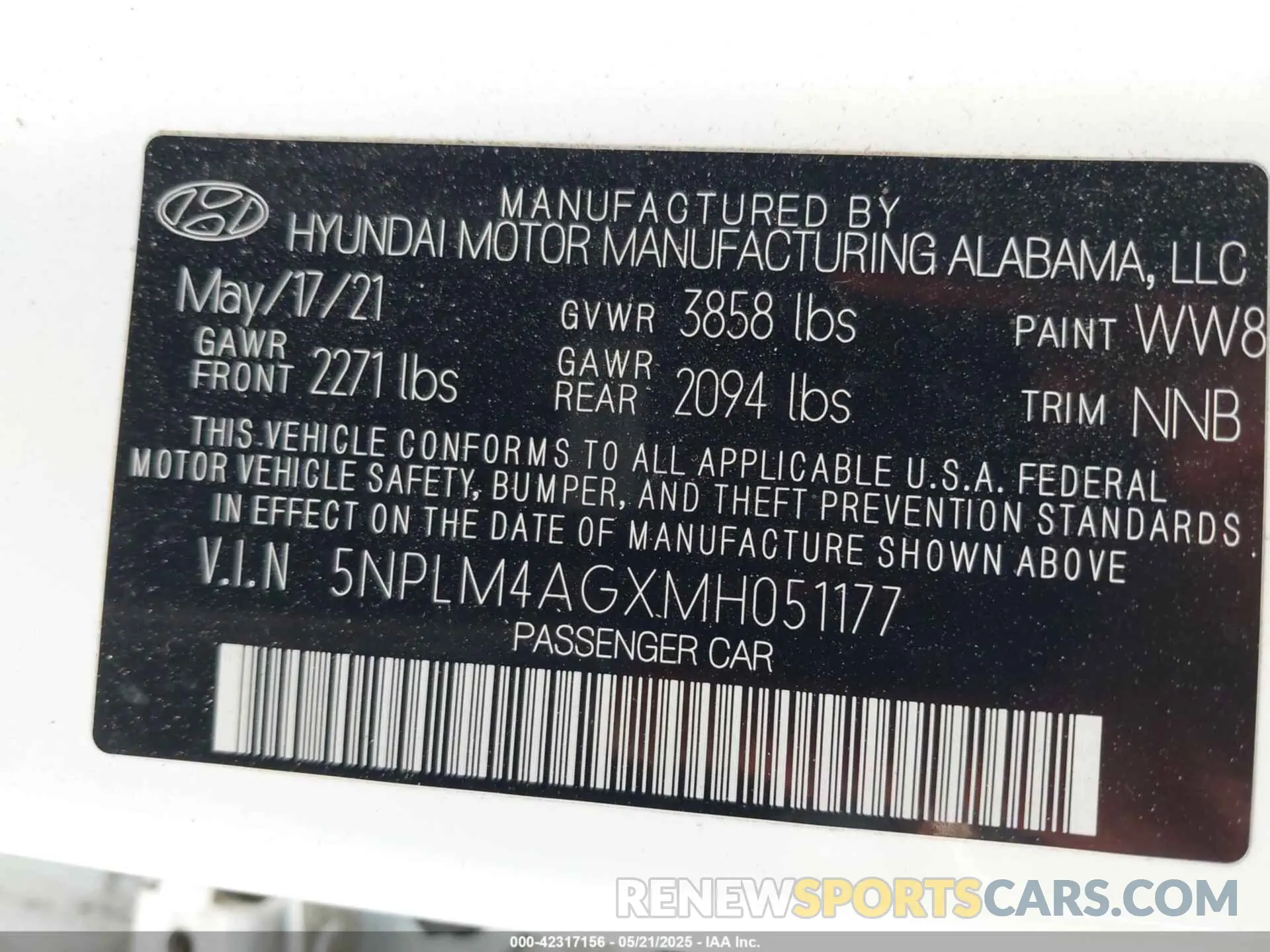 9 Photograph of a damaged car 5NPLM4AGXMH051177 HYUNDAI ELANTRA 2021