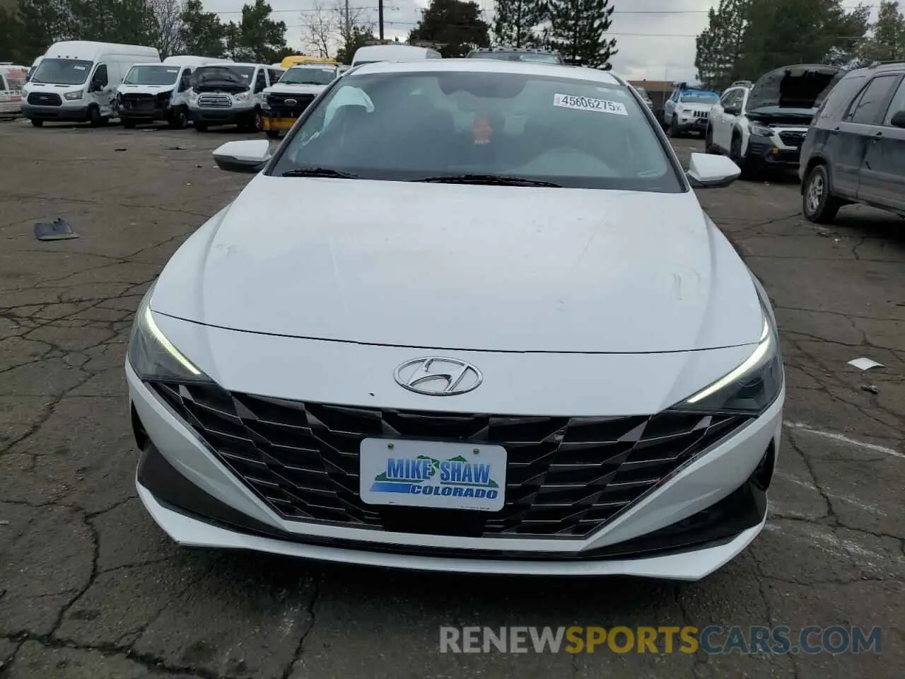 5 Photograph of a damaged car 5NPLN4AG0MH012711 HYUNDAI ELANTRA 2021