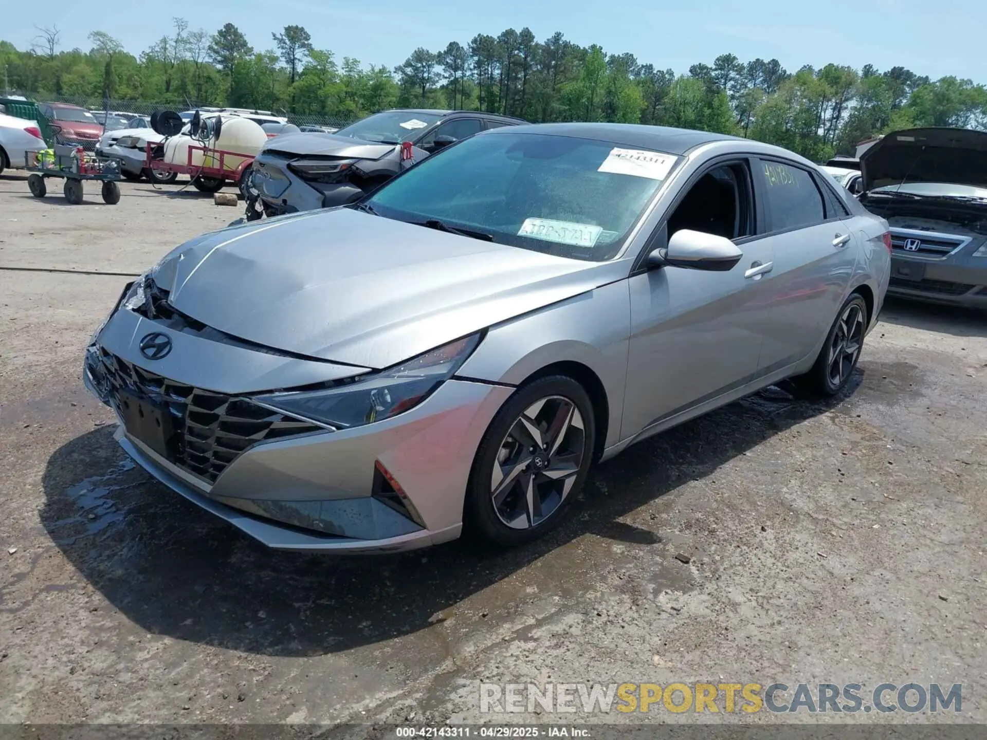 2 Photograph of a damaged car 5NPLN4AG1MH043336 HYUNDAI ELANTRA 2021