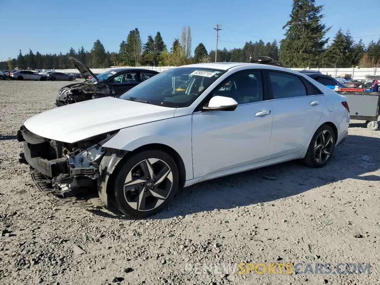 1 Photograph of a damaged car 5NPLN4AG3MH043693 HYUNDAI ELANTRA 2021