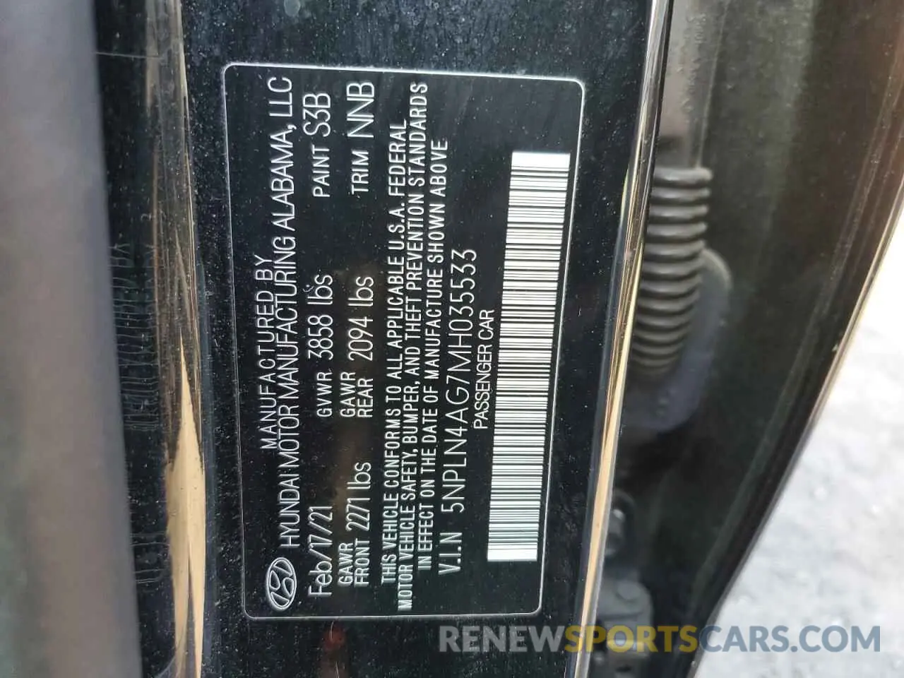 12 Photograph of a damaged car 5NPLN4AG7MH035533 HYUNDAI ELANTRA 2021