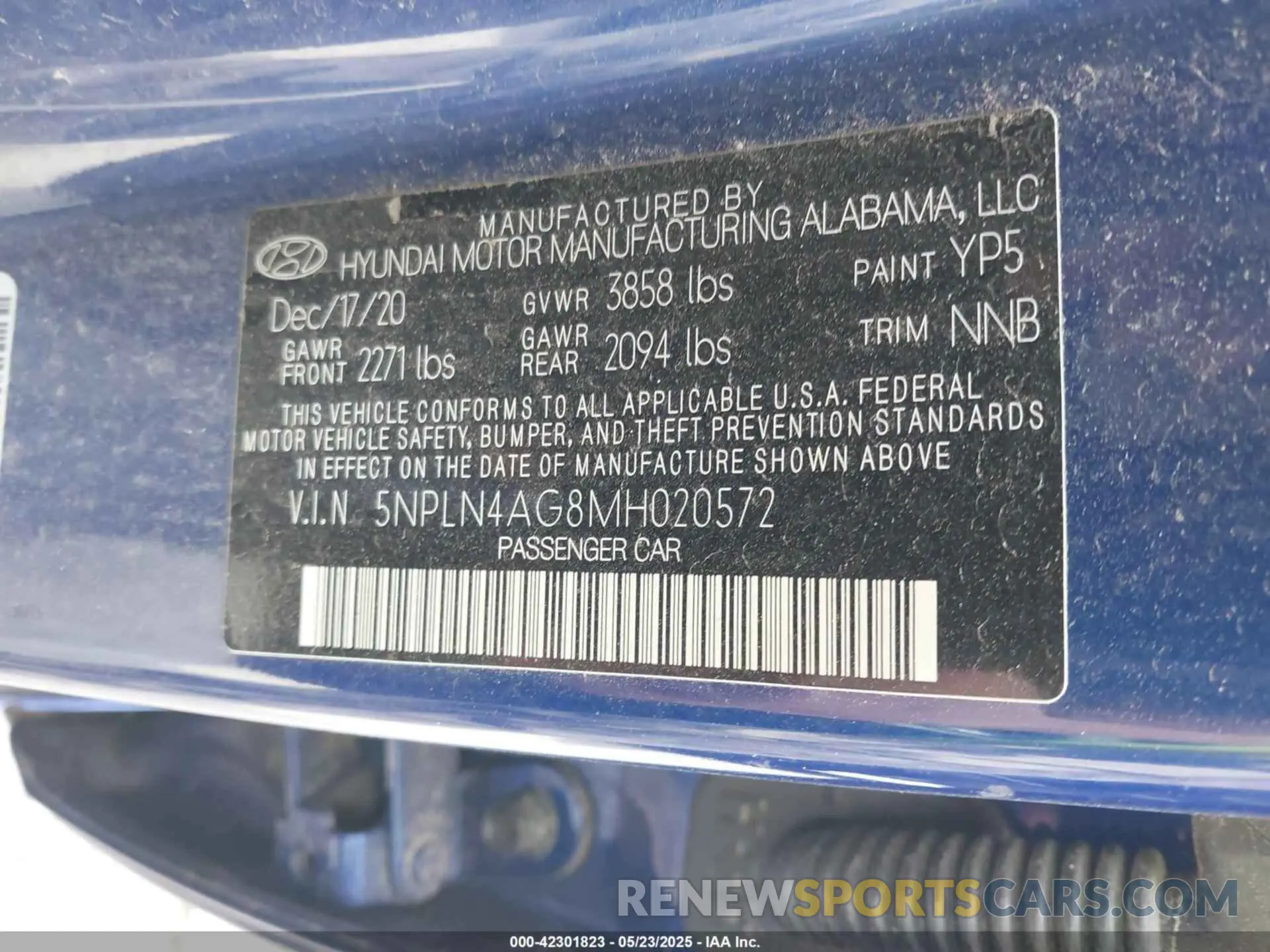 9 Photograph of a damaged car 5NPLN4AG8MH020572 HYUNDAI ELANTRA 2021
