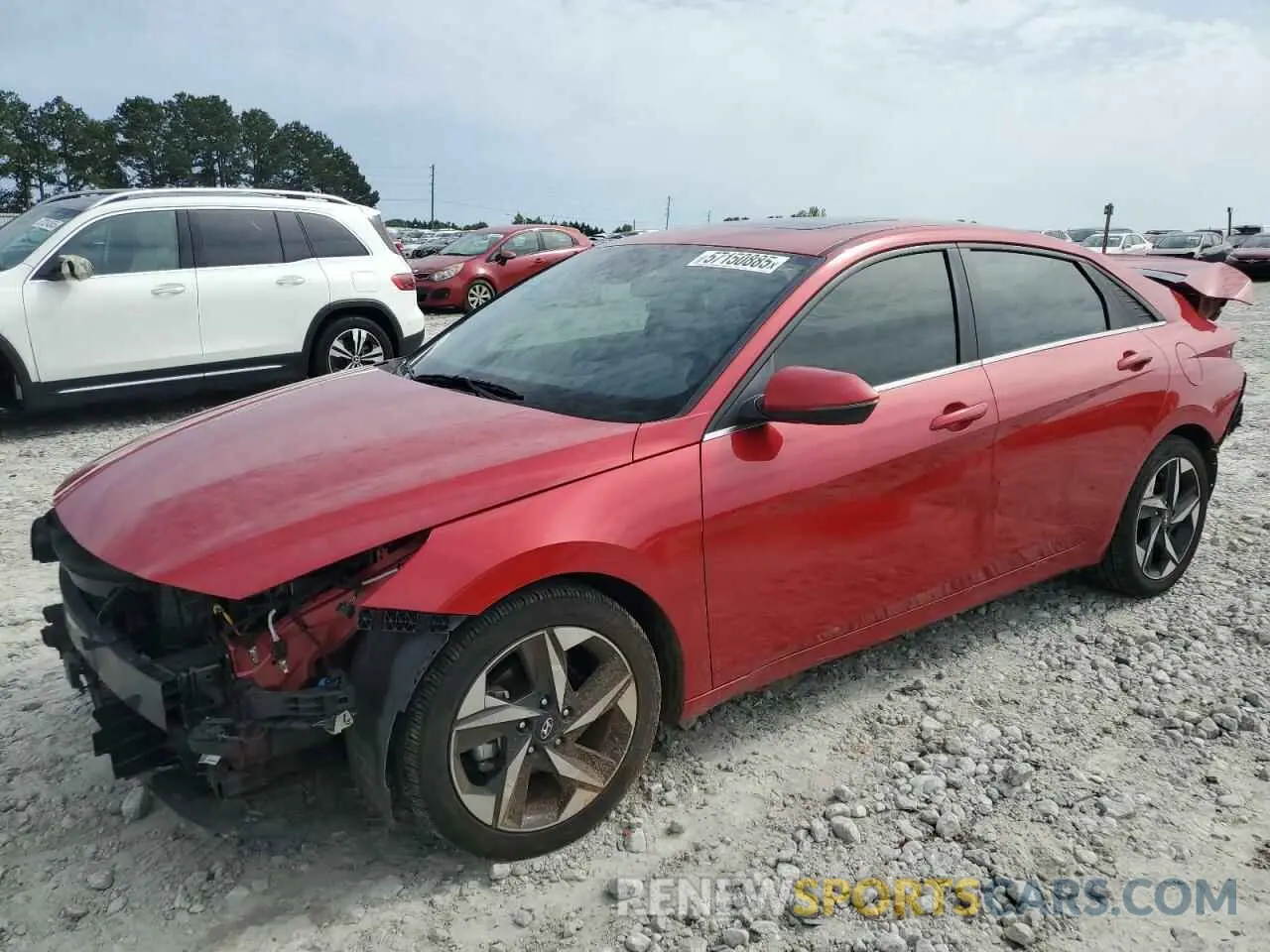 1 Photograph of a damaged car 5NPLN4AG9MH013291 HYUNDAI ELANTRA 2021