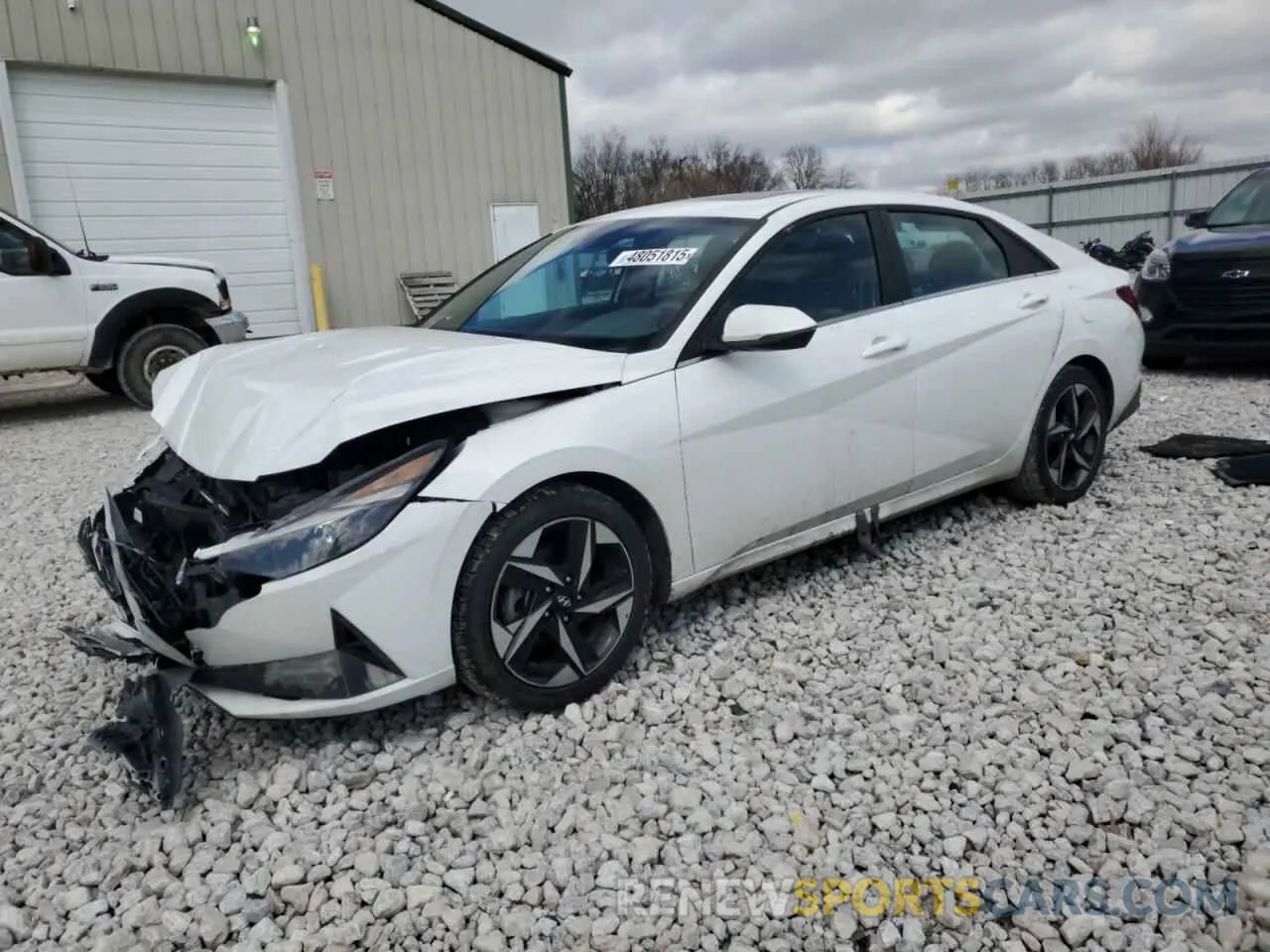 1 Photograph of a damaged car 5NPLN4AG9MH020001 HYUNDAI ELANTRA 2021