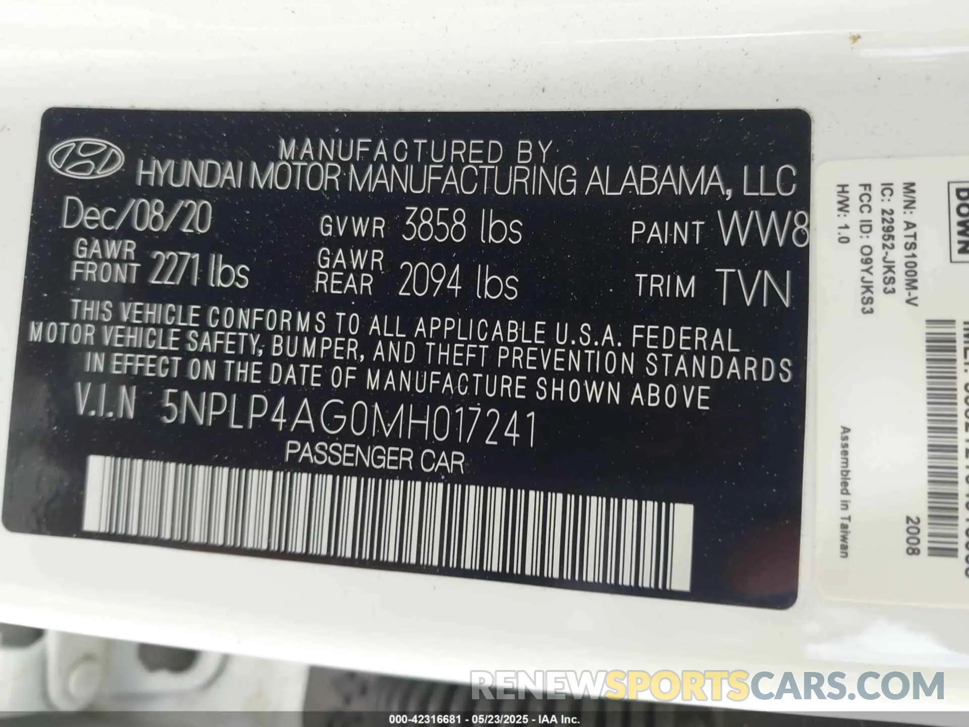 9 Photograph of a damaged car 5NPLP4AG0MH017241 HYUNDAI ELANTRA 2021