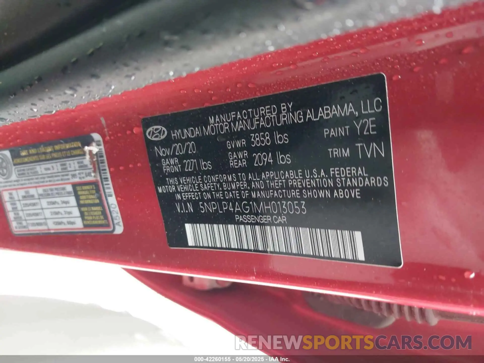 9 Photograph of a damaged car 5NPLP4AG1MH013053 HYUNDAI ELANTRA 2021