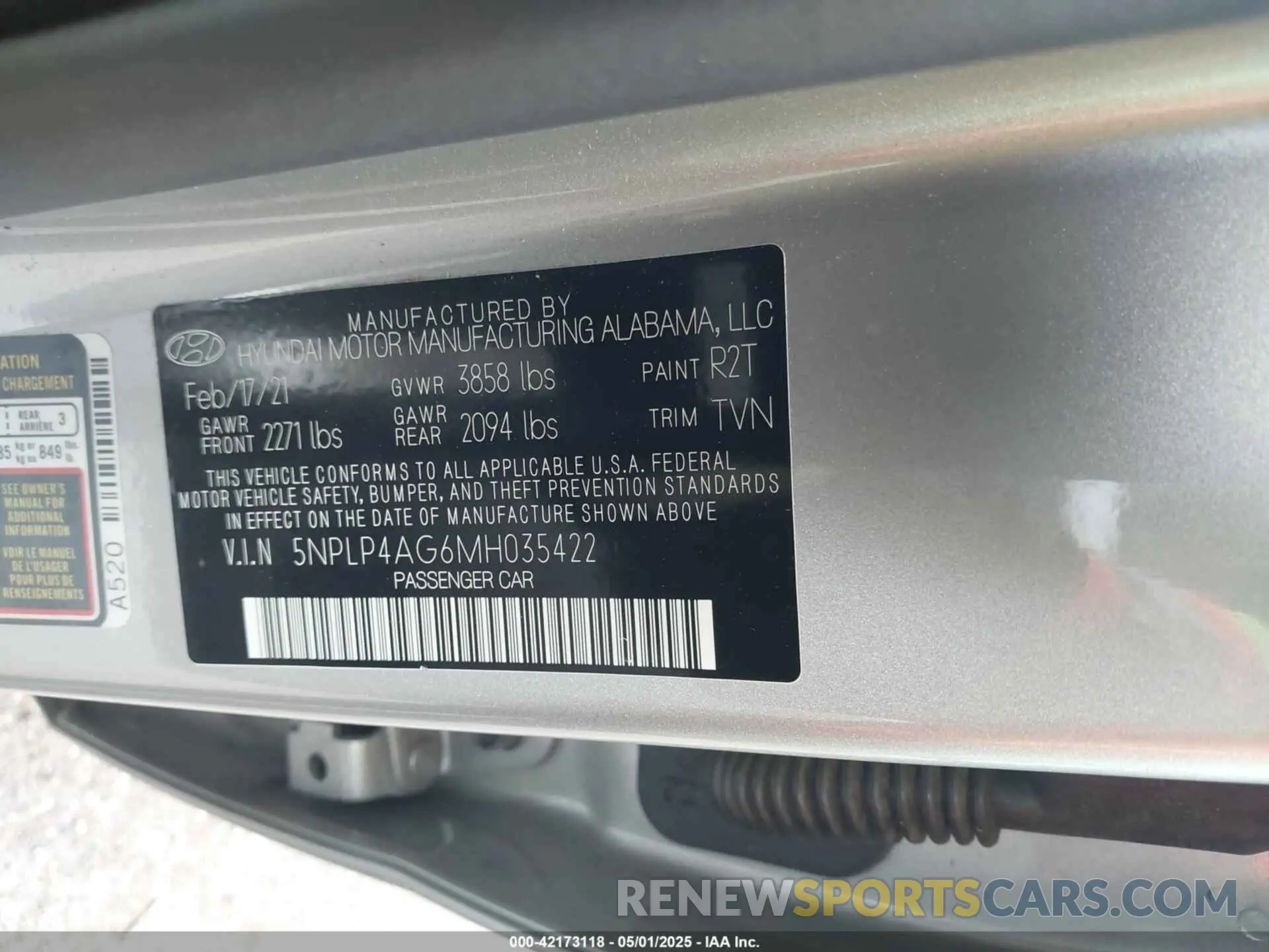9 Photograph of a damaged car 5NPLP4AG6MH035422 HYUNDAI ELANTRA 2021