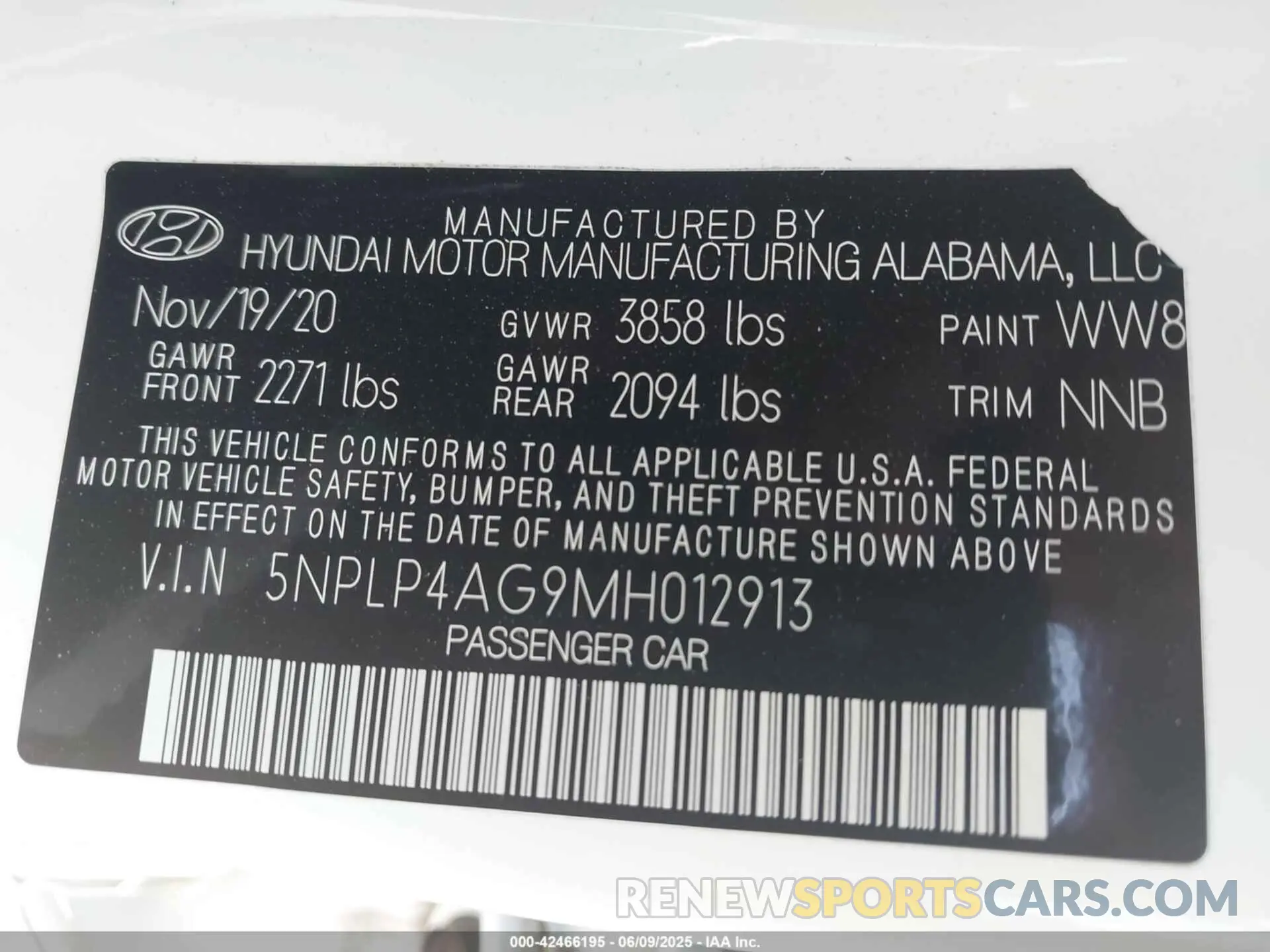9 Photograph of a damaged car 5NPLP4AG9MH012913 HYUNDAI ELANTRA 2021
