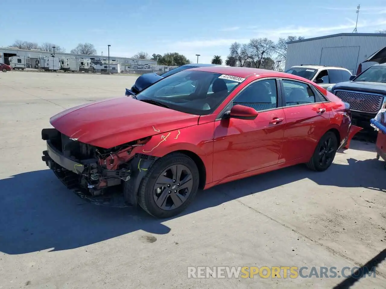 1 Photograph of a damaged car 5NPLS4AG6MH027982 HYUNDAI ELANTRA 2021